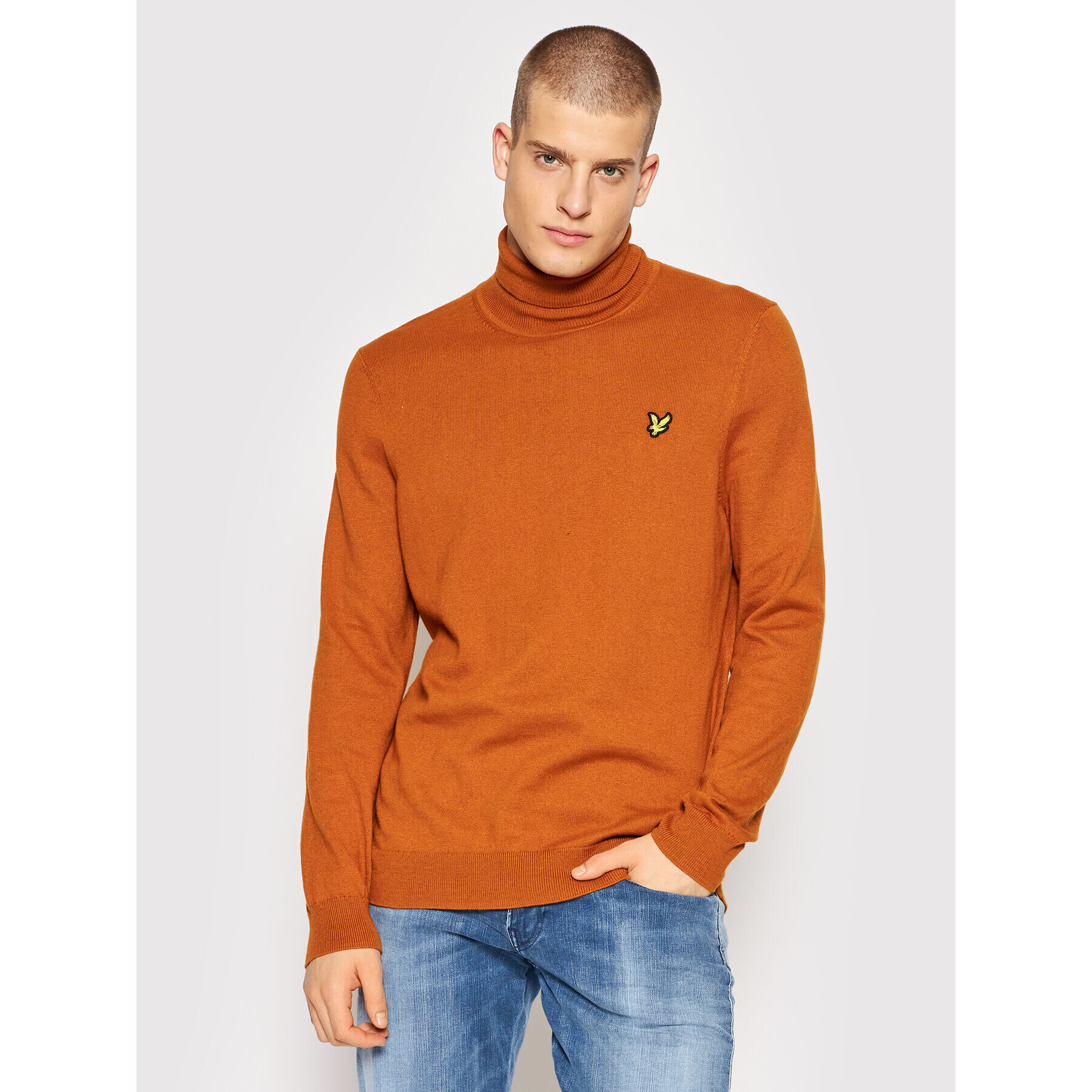 Lyle & Scott Bluză cu gât KN1020V Maro Regular Fit - Pled.ro