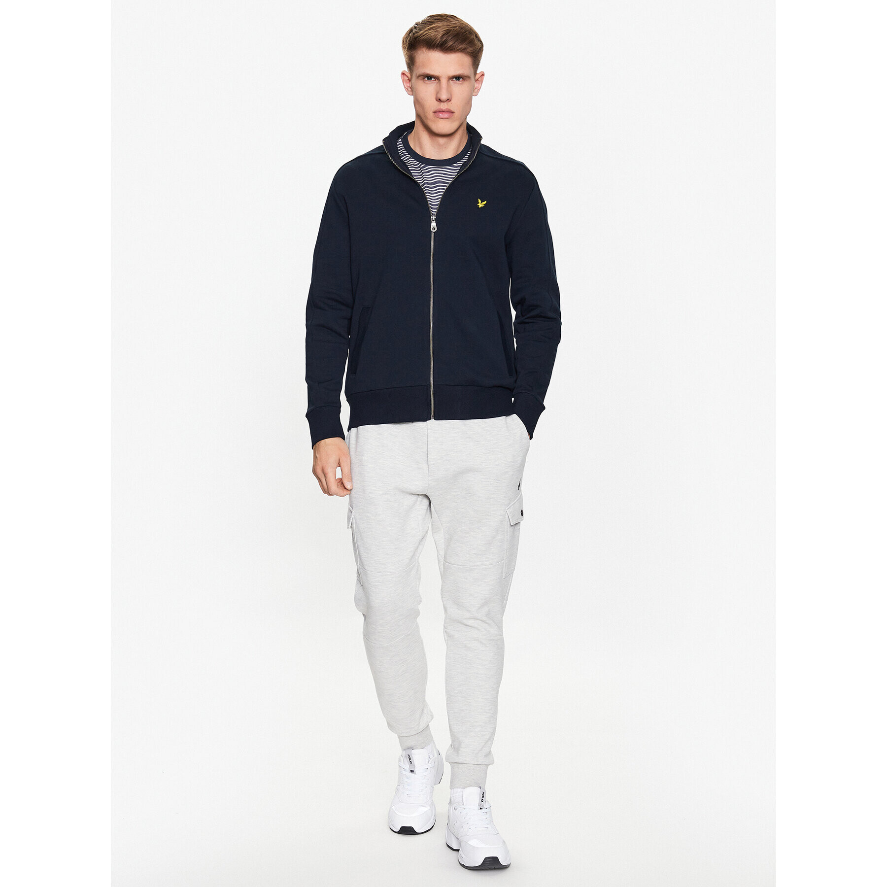 Lyle & Scott Bluză Track Top ML1690V Bleumarin Regular Fit - Pled.ro