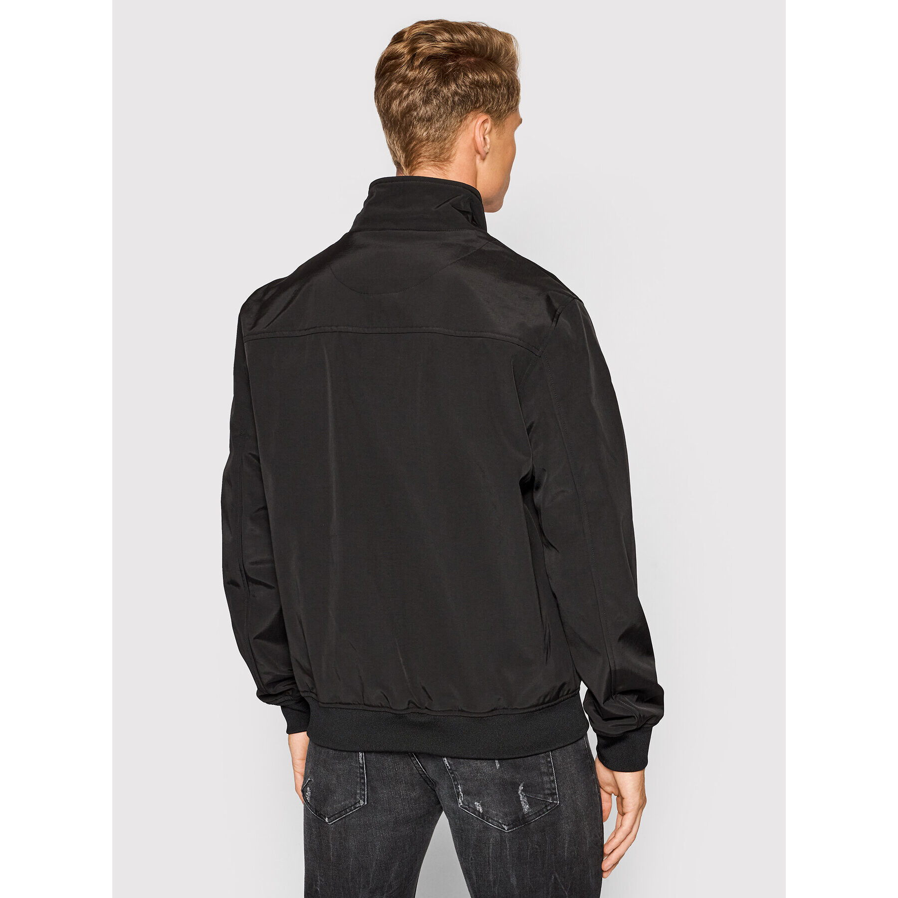 Lyle & Scott Geacă bomber Fleece Lined Funnel Neck JK1516V Negru Regular Fit - Pled.ro