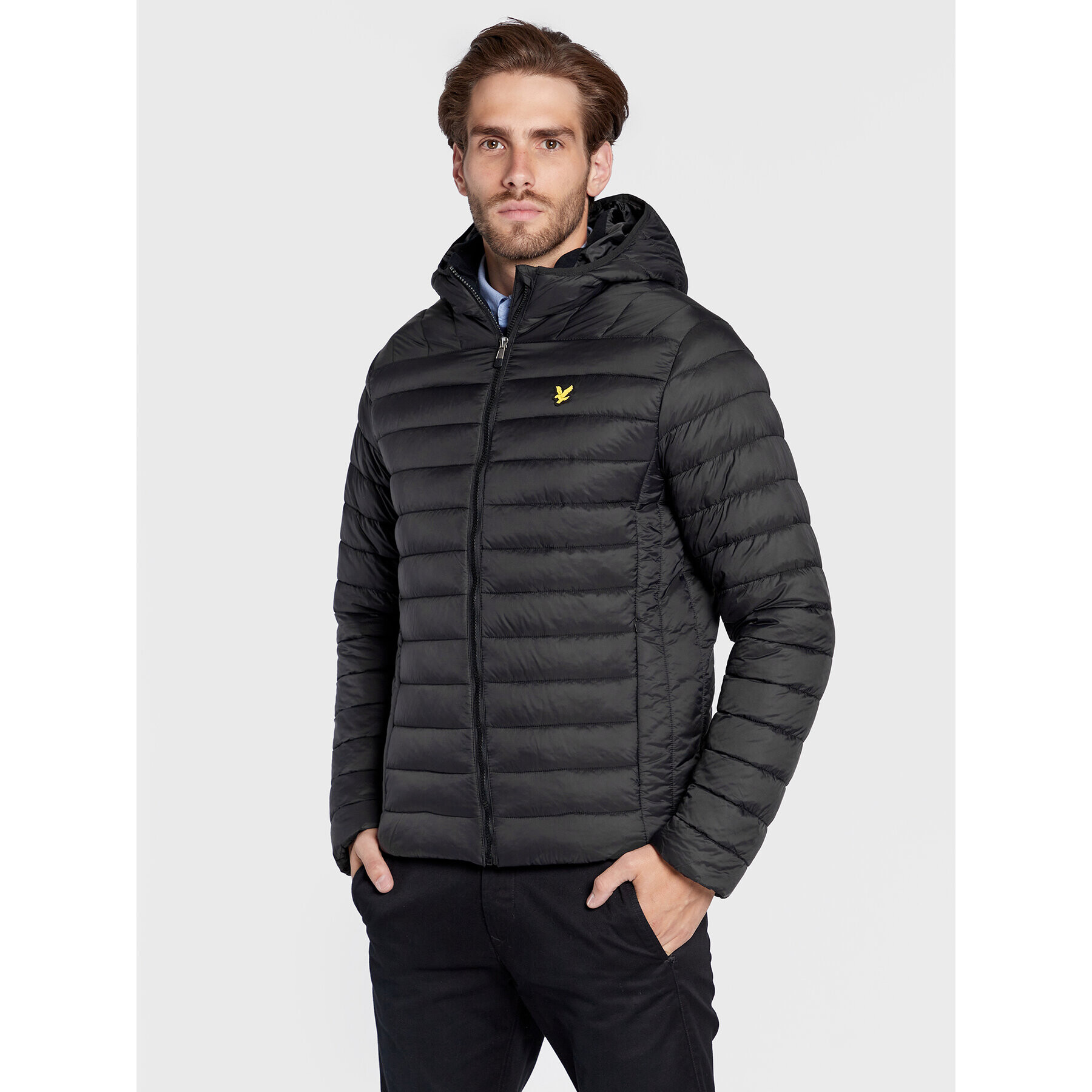 Lyle & Scott Geacă din puf JK1377SP Negru Regular Fit - Pled.ro