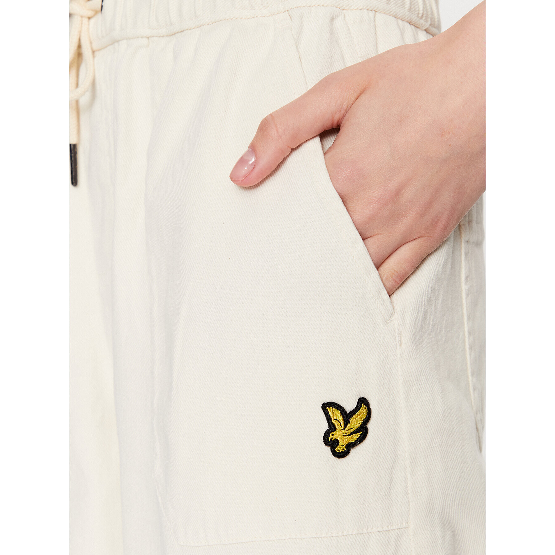 Lyle & Scott Pantaloni din material Workwear Trousers TRW1801V Alb Regular Fit - Pled.ro