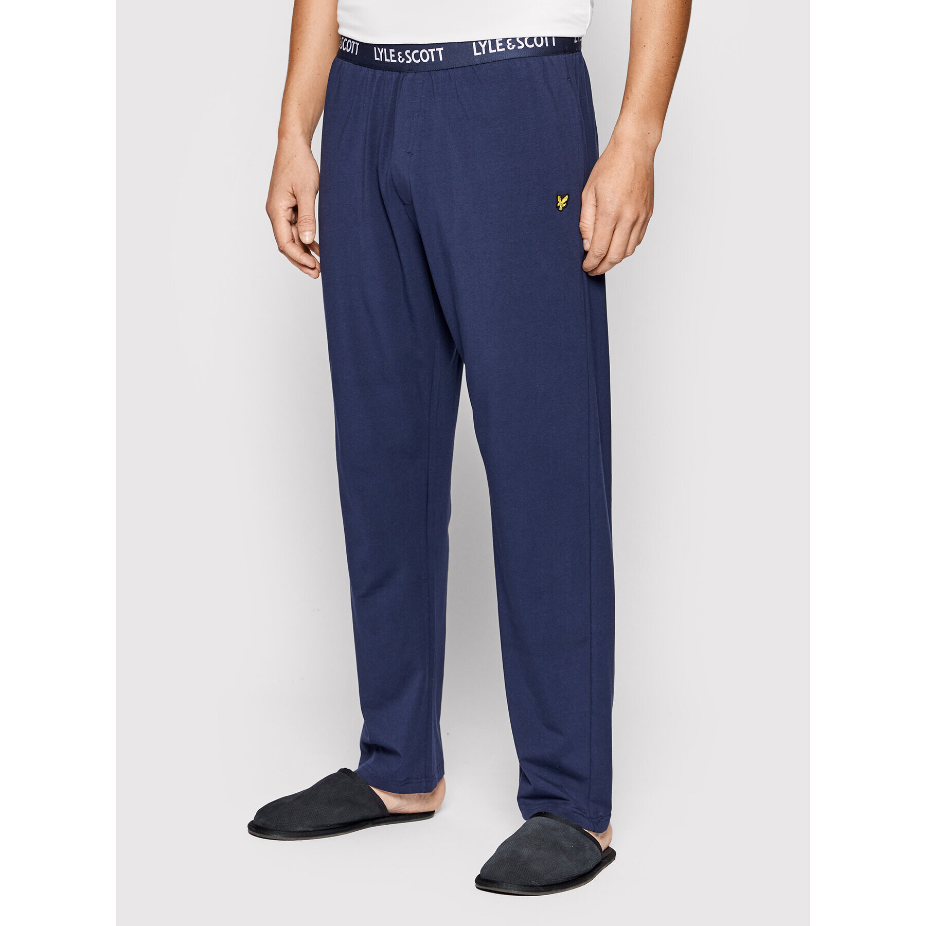 Lyle & Scott Pantaloni pijama Alastair LSPANT900 Bleumarin - Pled.ro