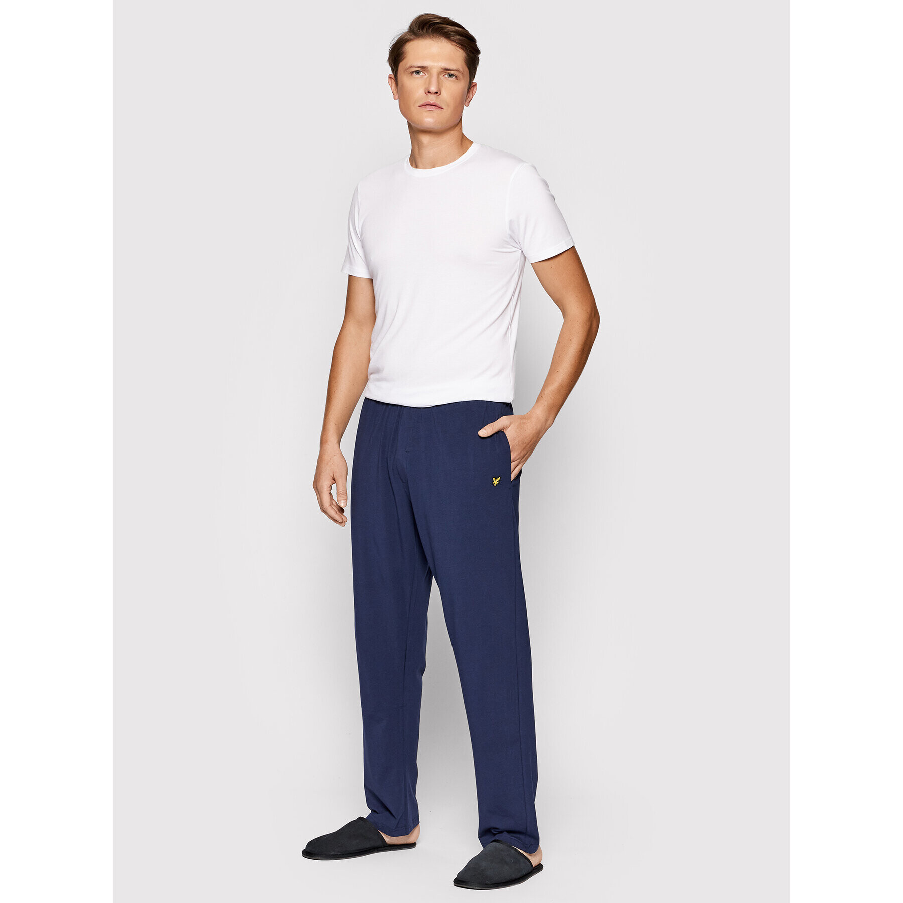 Lyle & Scott Pantaloni pijama Alastair LSPANT900 Bleumarin - Pled.ro