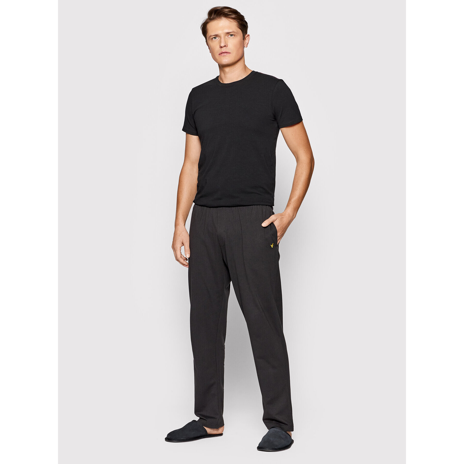 Lyle & Scott Pantaloni pijama Alastair LSPANT900 Negru - Pled.ro