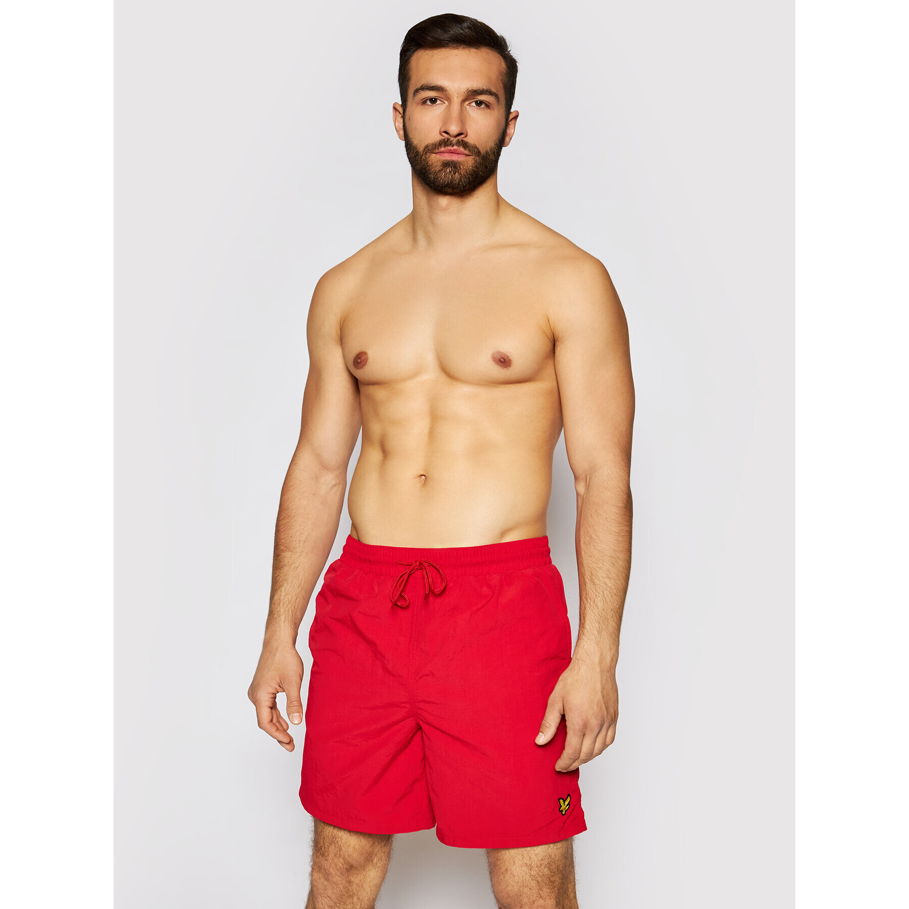 Lyle & Scott Pantaloni scurți pentru înot Plain Swim SH1204V Roșu Regular Fit - Pled.ro