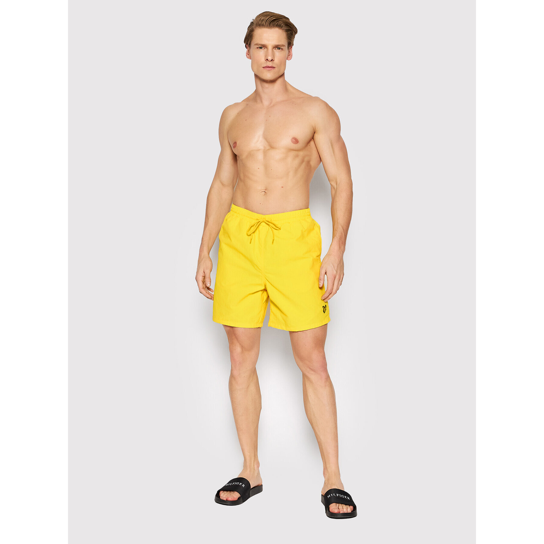 Lyle & Scott Pantaloni scurți pentru înot Plain SH1204V Galben Regular Fit - Pled.ro