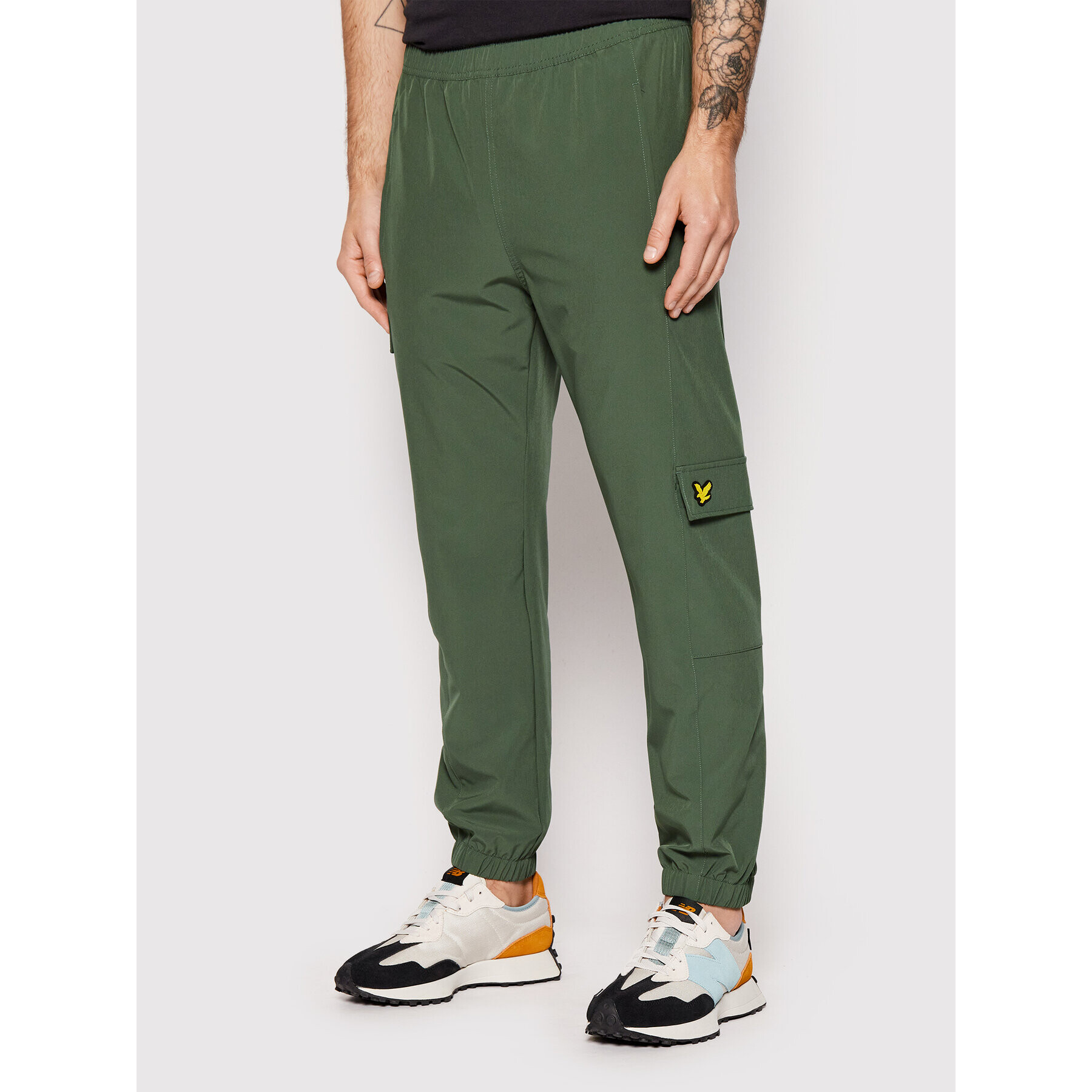 Lyle & Scott Pantaloni trening Retro Utility TR1673SP Verde Regular Fit - Pled.ro