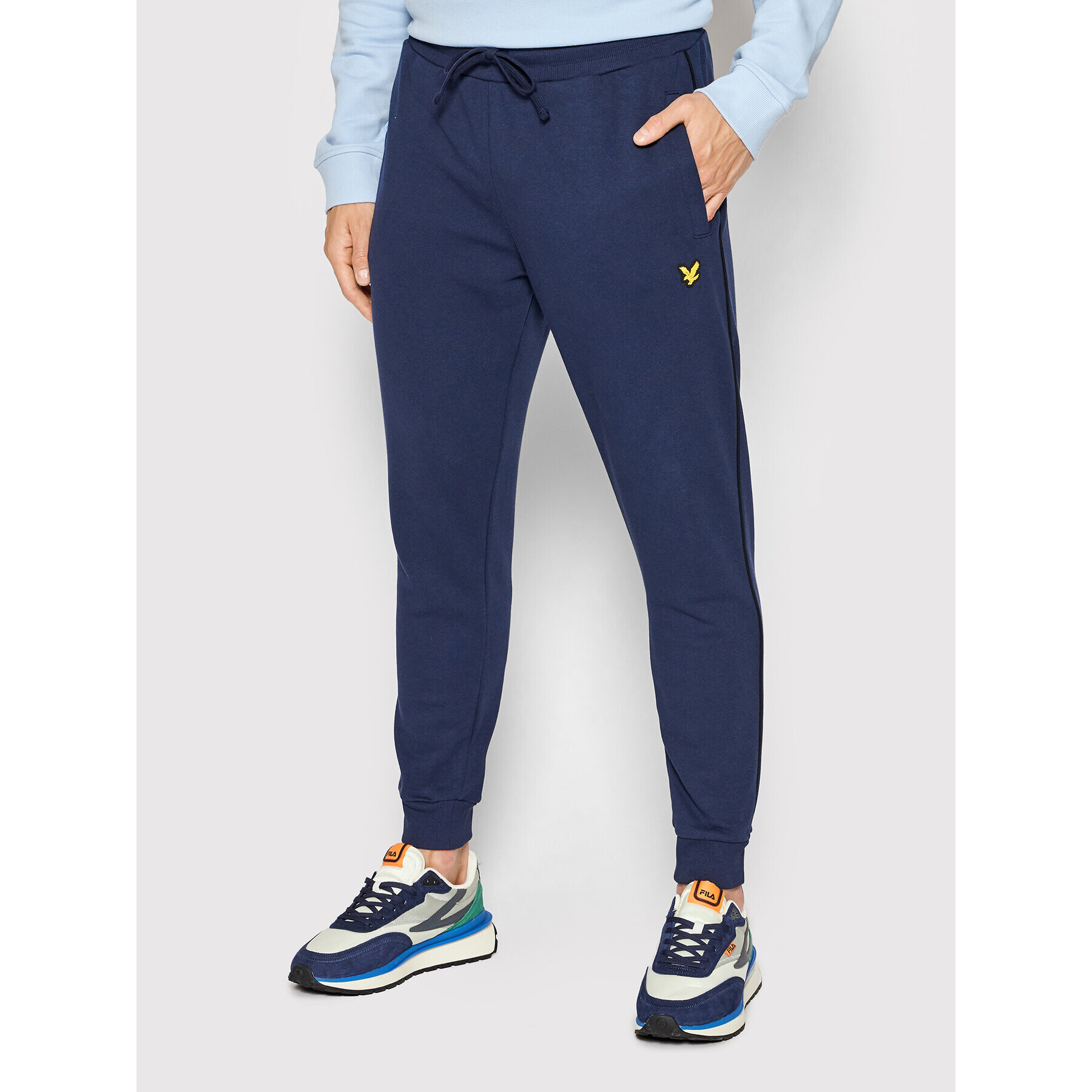 Lyle & Scott Pantaloni trening TR1483OGSP Bleumarin Regular Fit - Pled.ro