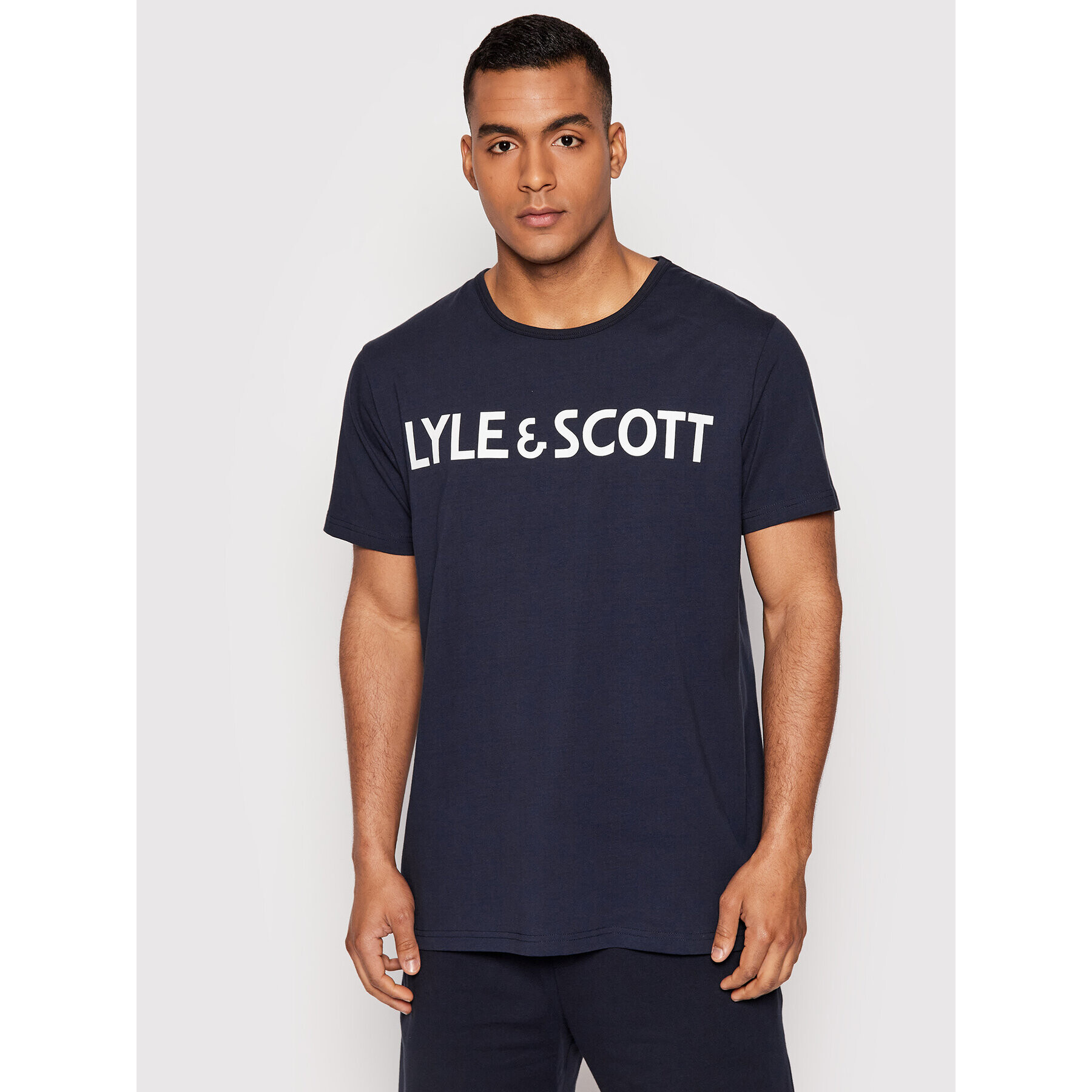 Lyle & Scott Pijama Anton LSLSET971 Bleumarin Regular Fit - Pled.ro