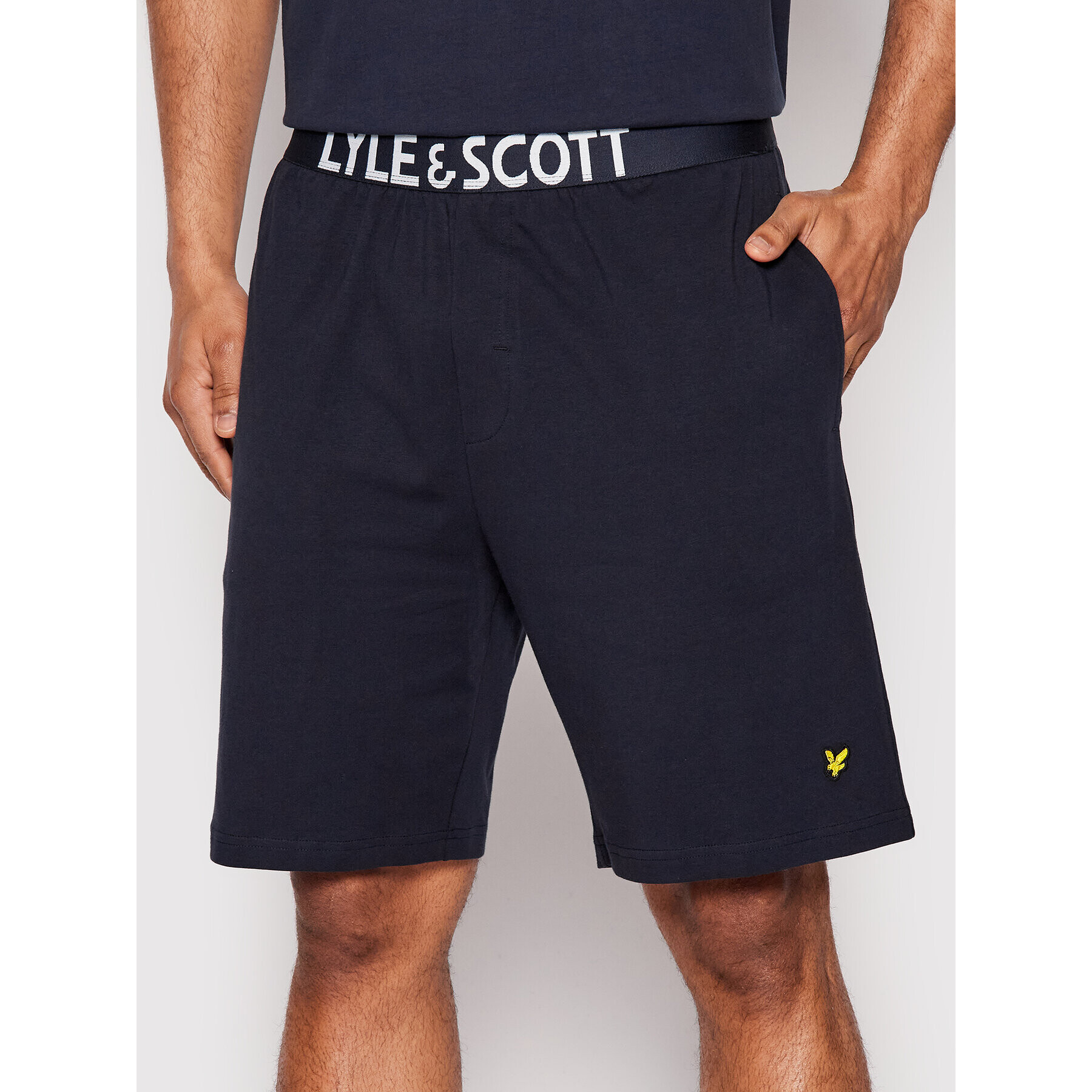 Lyle & Scott Pijama Anton LSLSET971 Bleumarin Regular Fit - Pled.ro