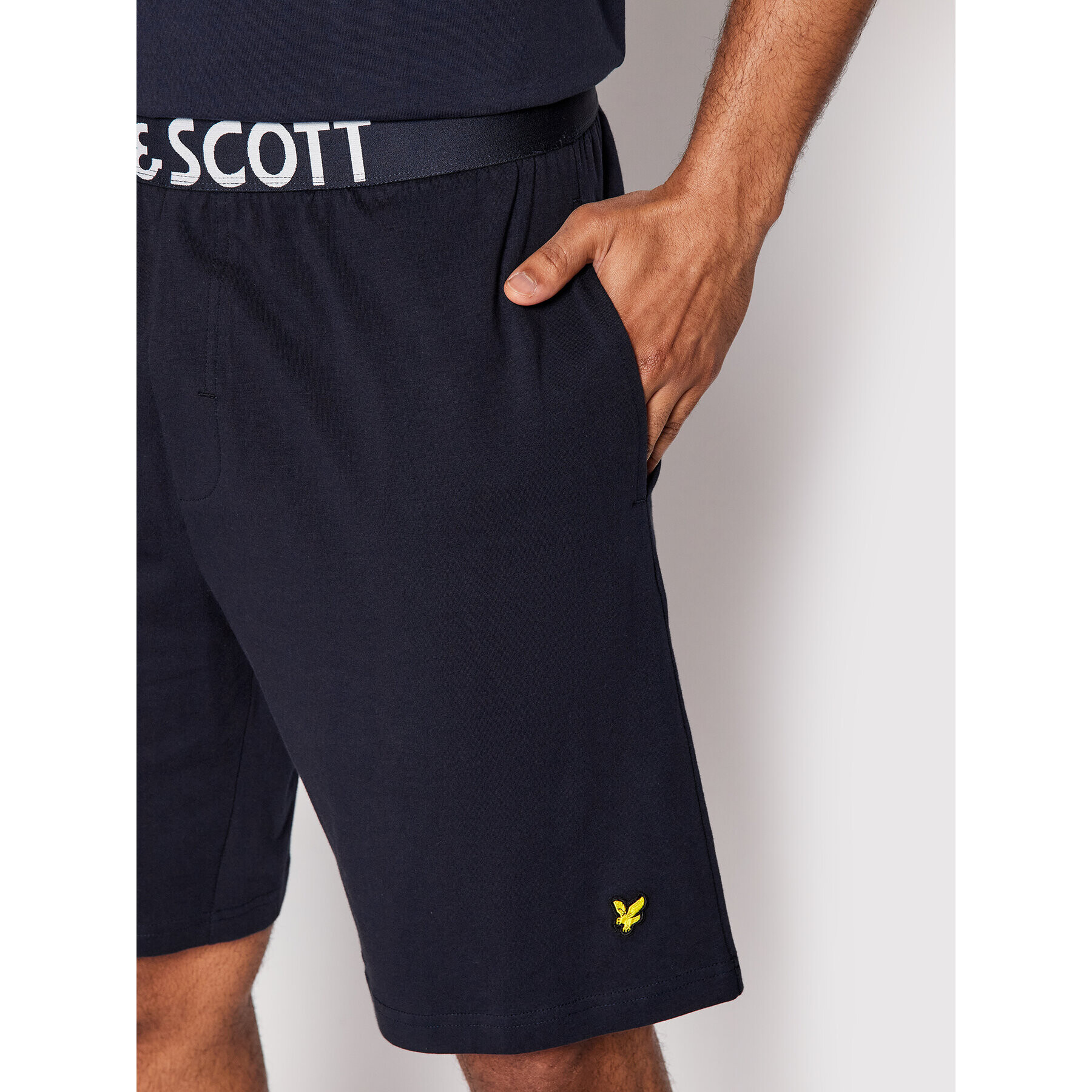 Lyle & Scott Pijama Anton LSLSET971 Bleumarin Regular Fit - Pled.ro