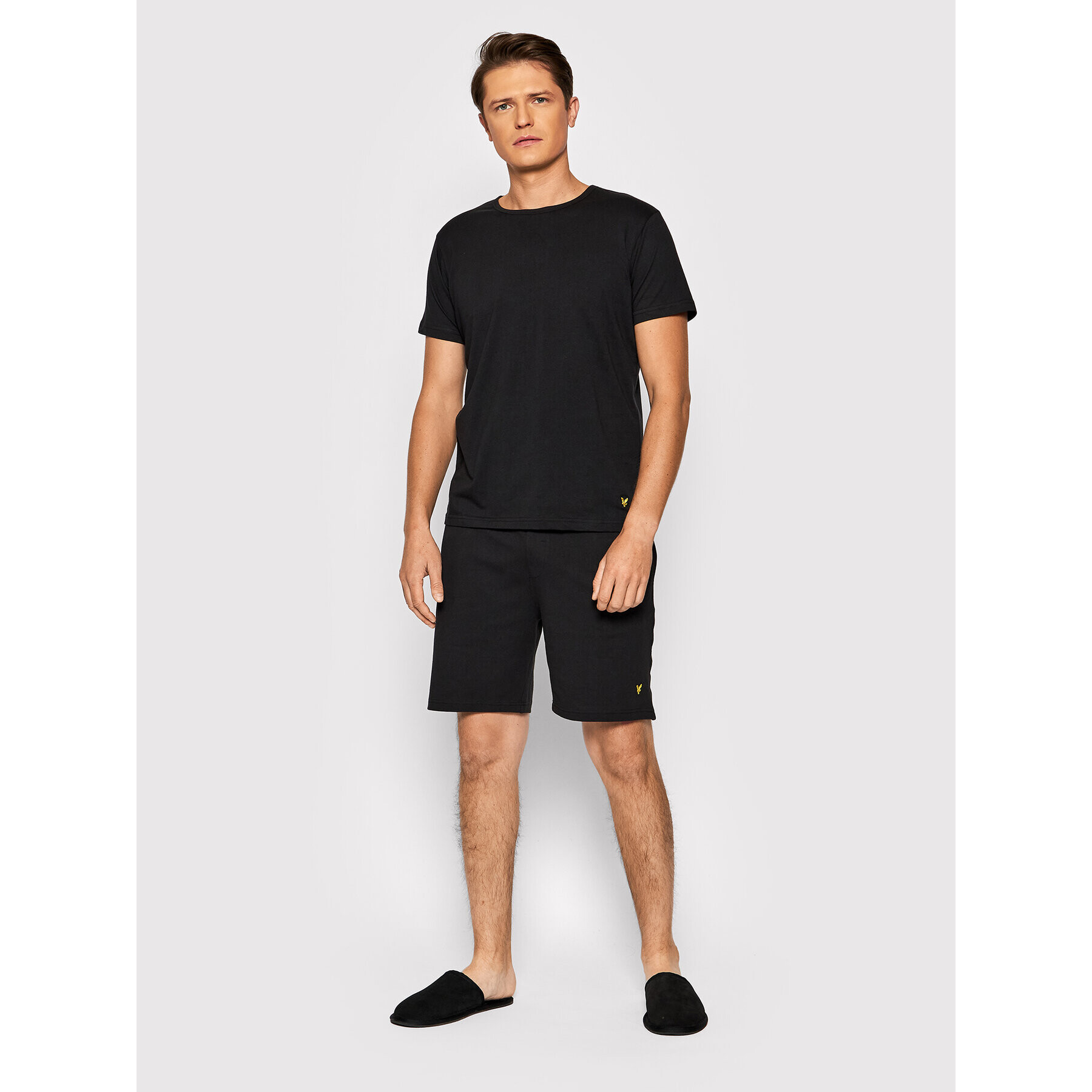 Lyle & Scott Pijama Charlie LSLSET900 Negru Regular Fit - Pled.ro