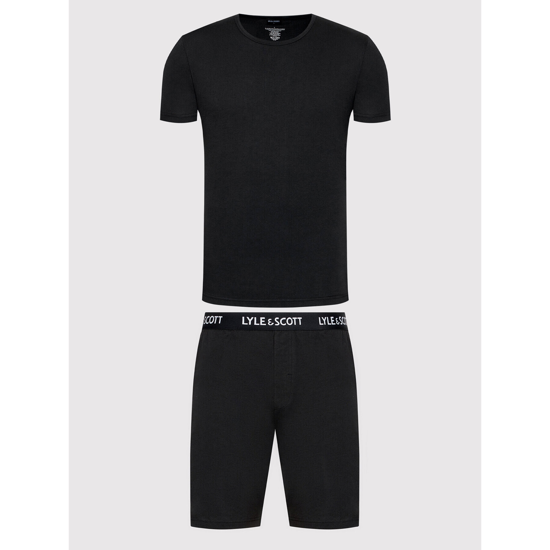 Lyle & Scott Pijama Charlie LSLSET900 Negru Regular Fit - Pled.ro