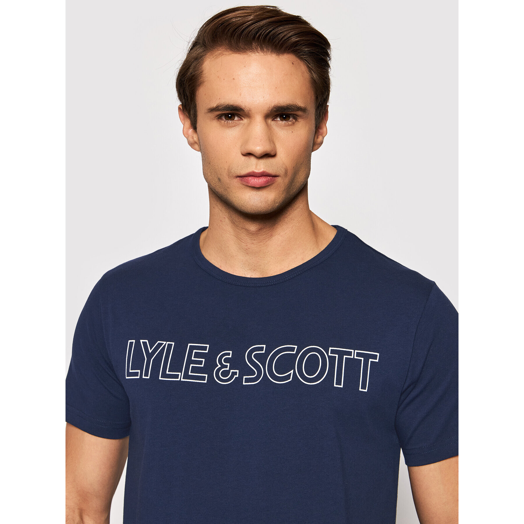 Lyle & Scott Pijama Dominic LSLSET947 Bleumarin - Pled.ro