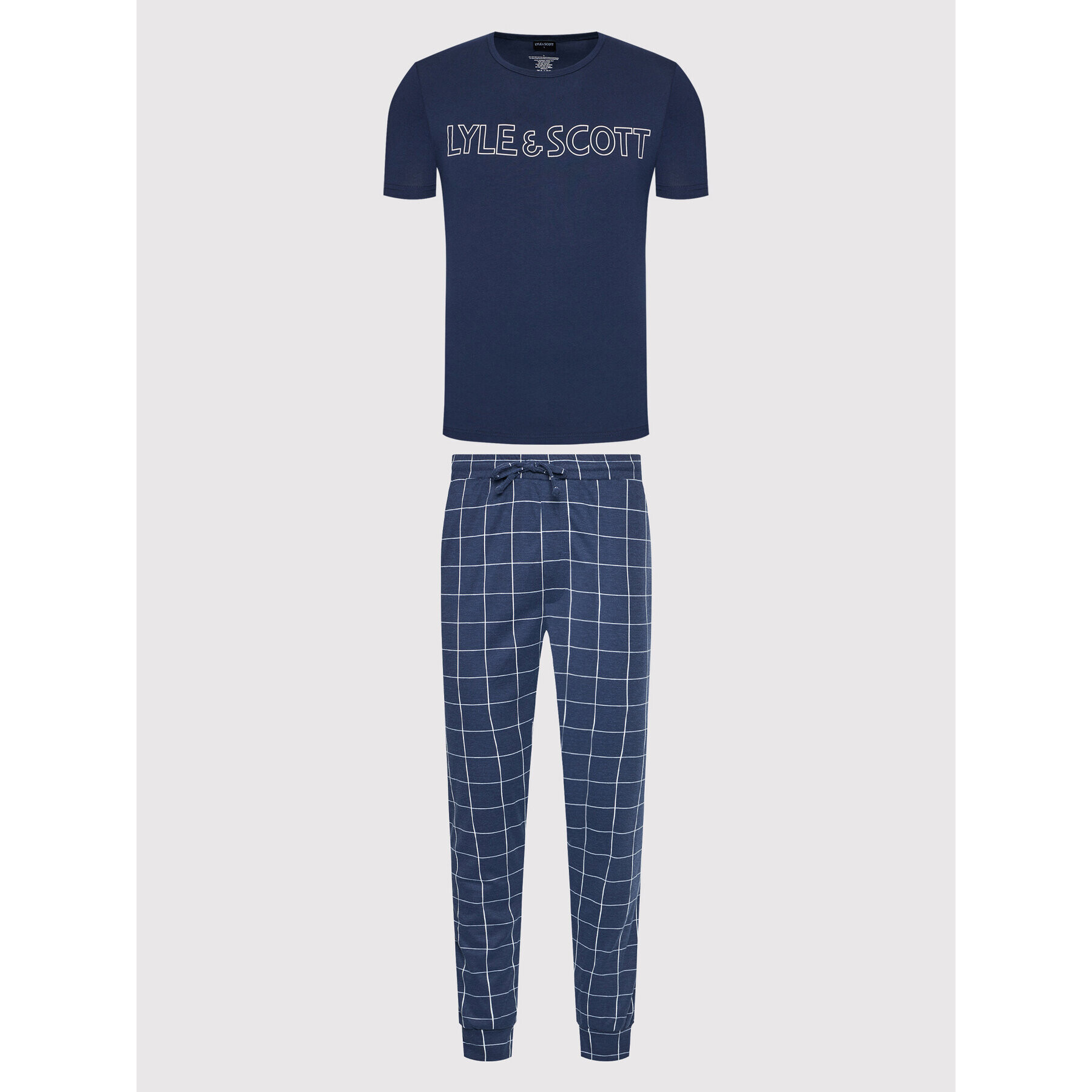 Lyle & Scott Pijama Dominic LSLSET947 Bleumarin - Pled.ro