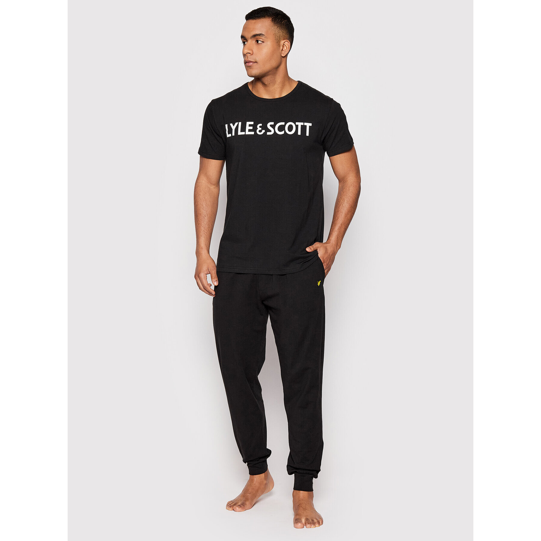 Lyle & Scott Pijama Eric LSLSET972 Negru Regular Fit - Pled.ro