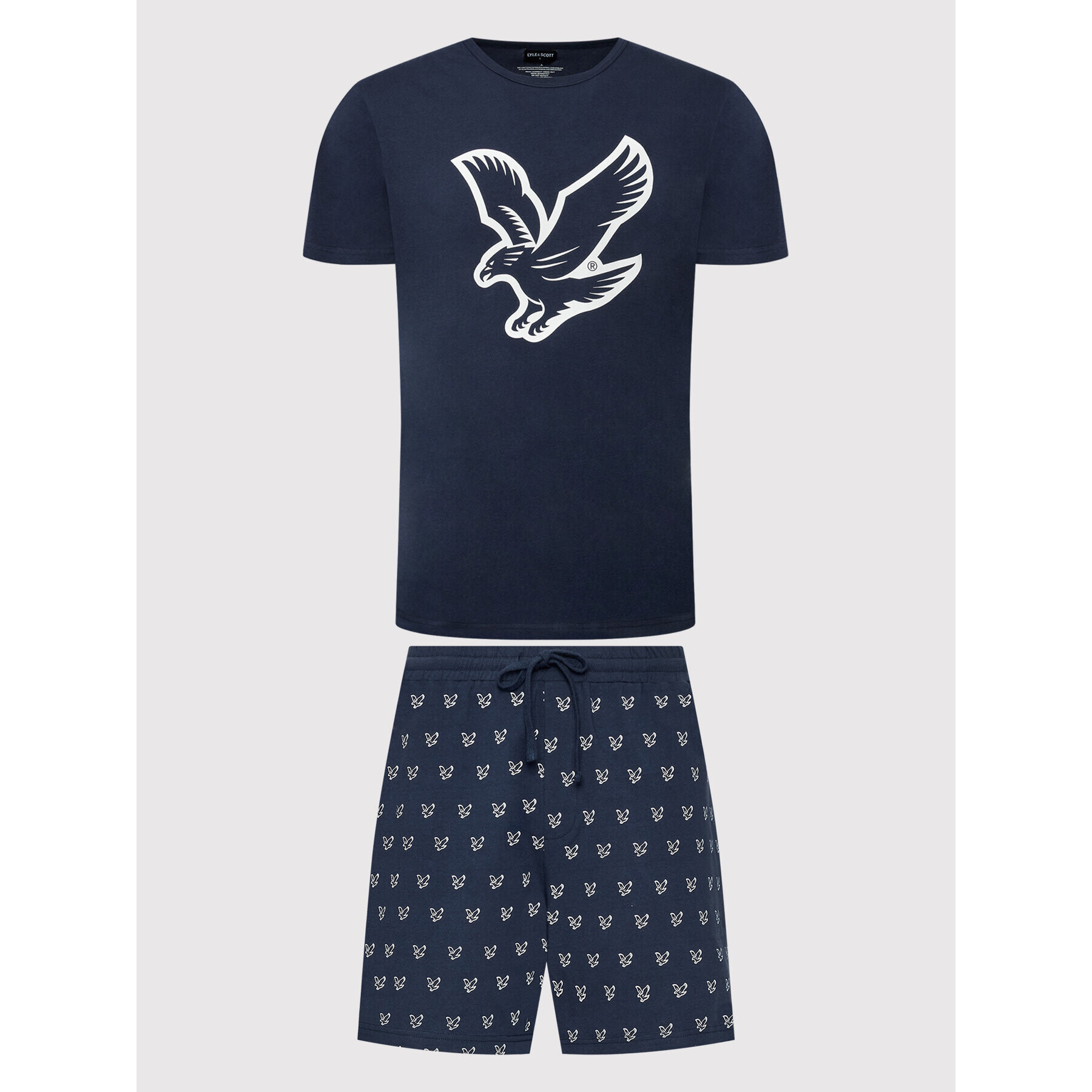 Lyle & Scott Pijama Griffin LSLSET974 Bleumarin Regular Fit - Pled.ro