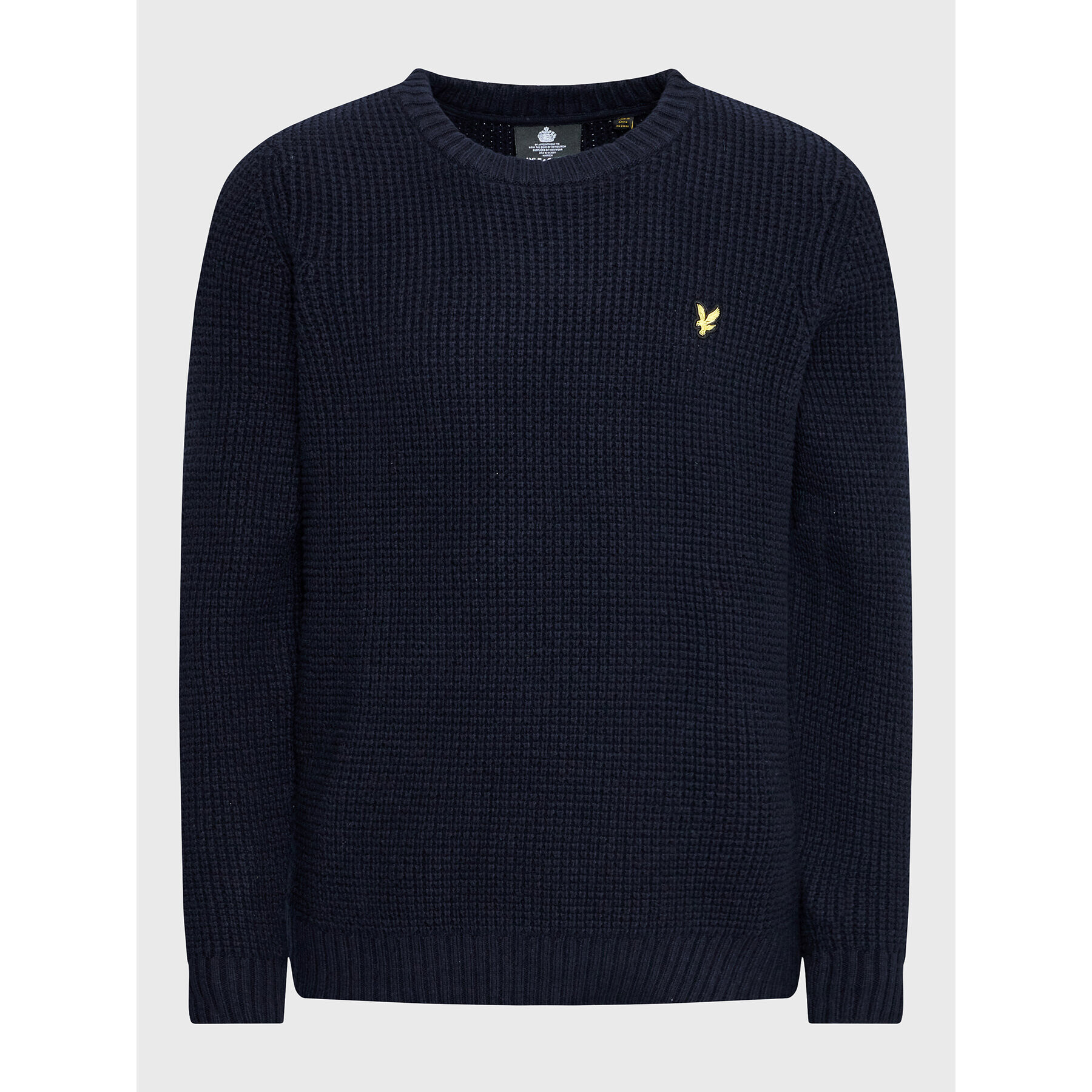 Lyle & Scott Pulover Thermal Stitch KN1708V Bleumarin Regular Fit - Pled.ro