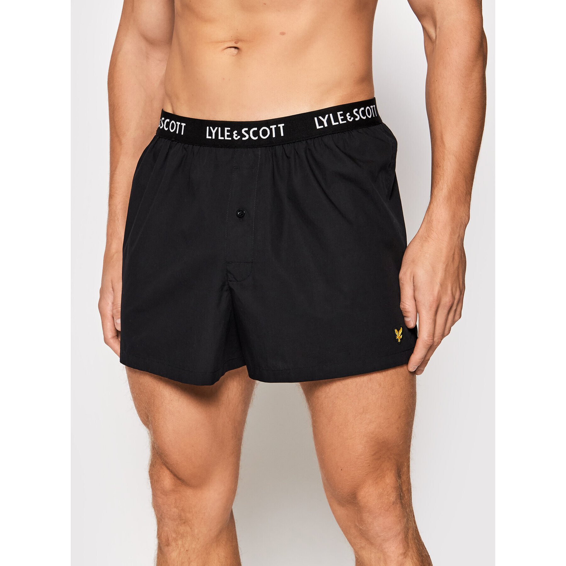 Lyle & Scott Set 2 perechi de boxeri Dylan LSBOXER006 Negru - Pled.ro