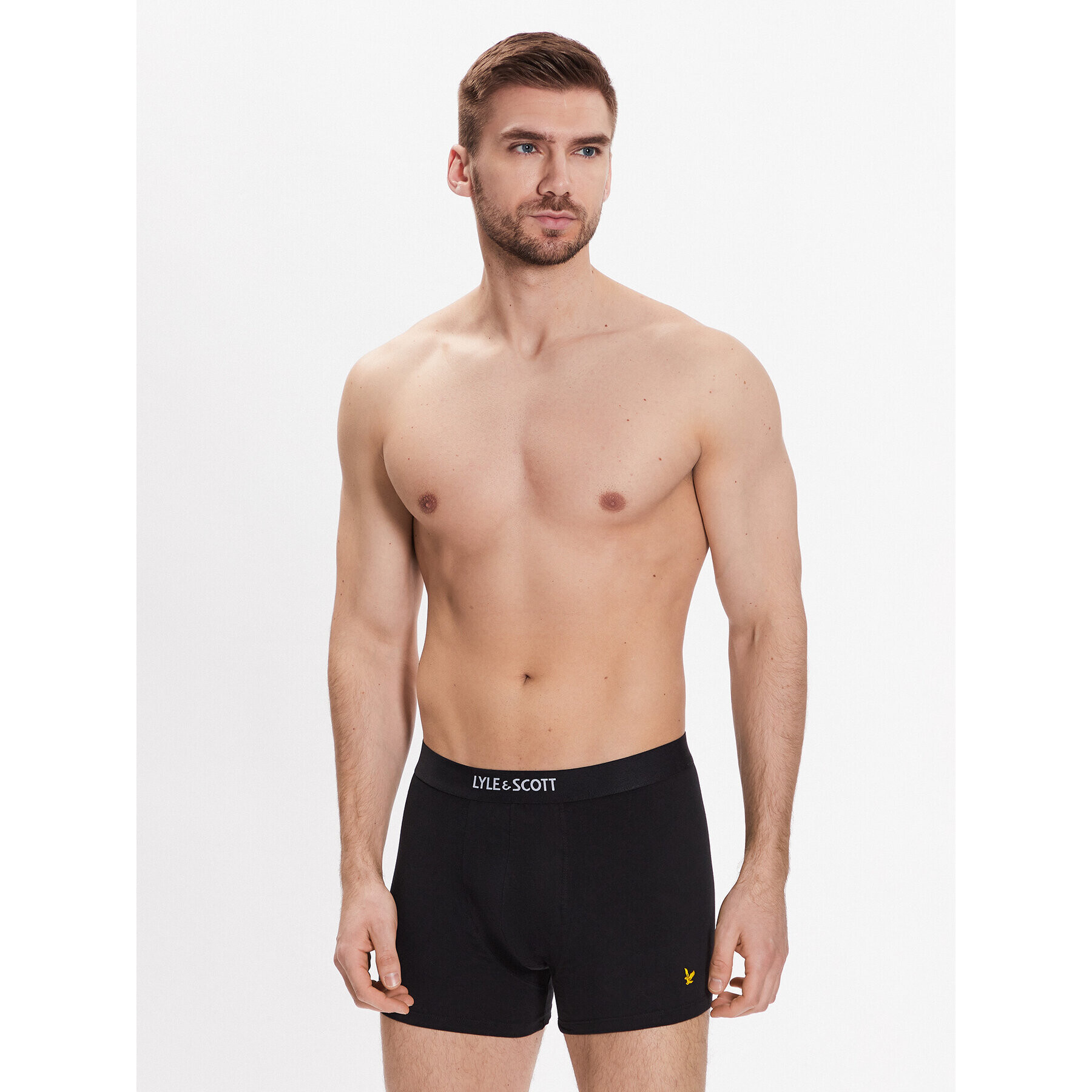 Lyle & Scott Set 3 perechi de boxeri Nathan 154 Negru - Pled.ro