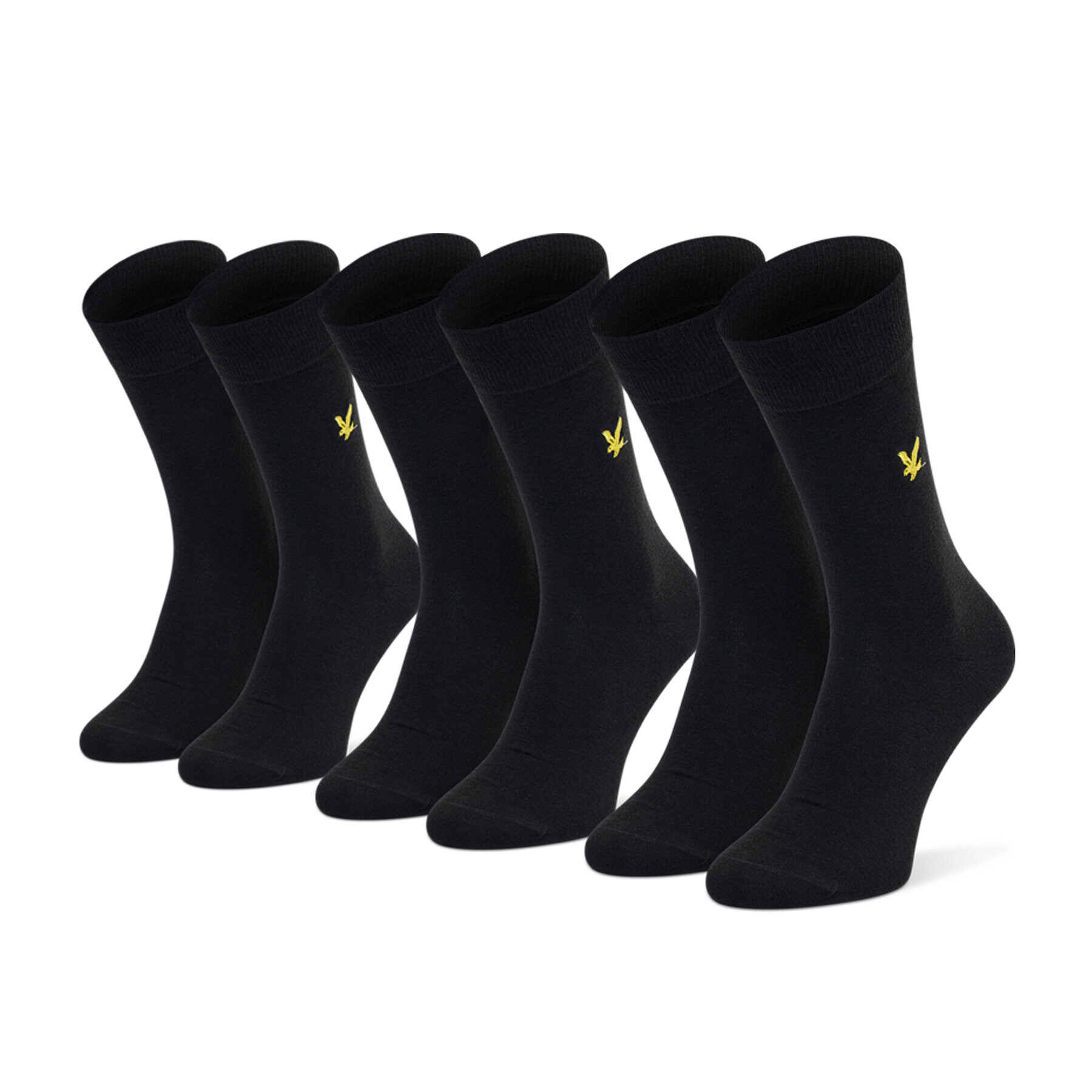 Lyle & Scott Set de 3 perechi de șosete lungi pentru bărbați Angus LSSK500 Negru - Pled.ro