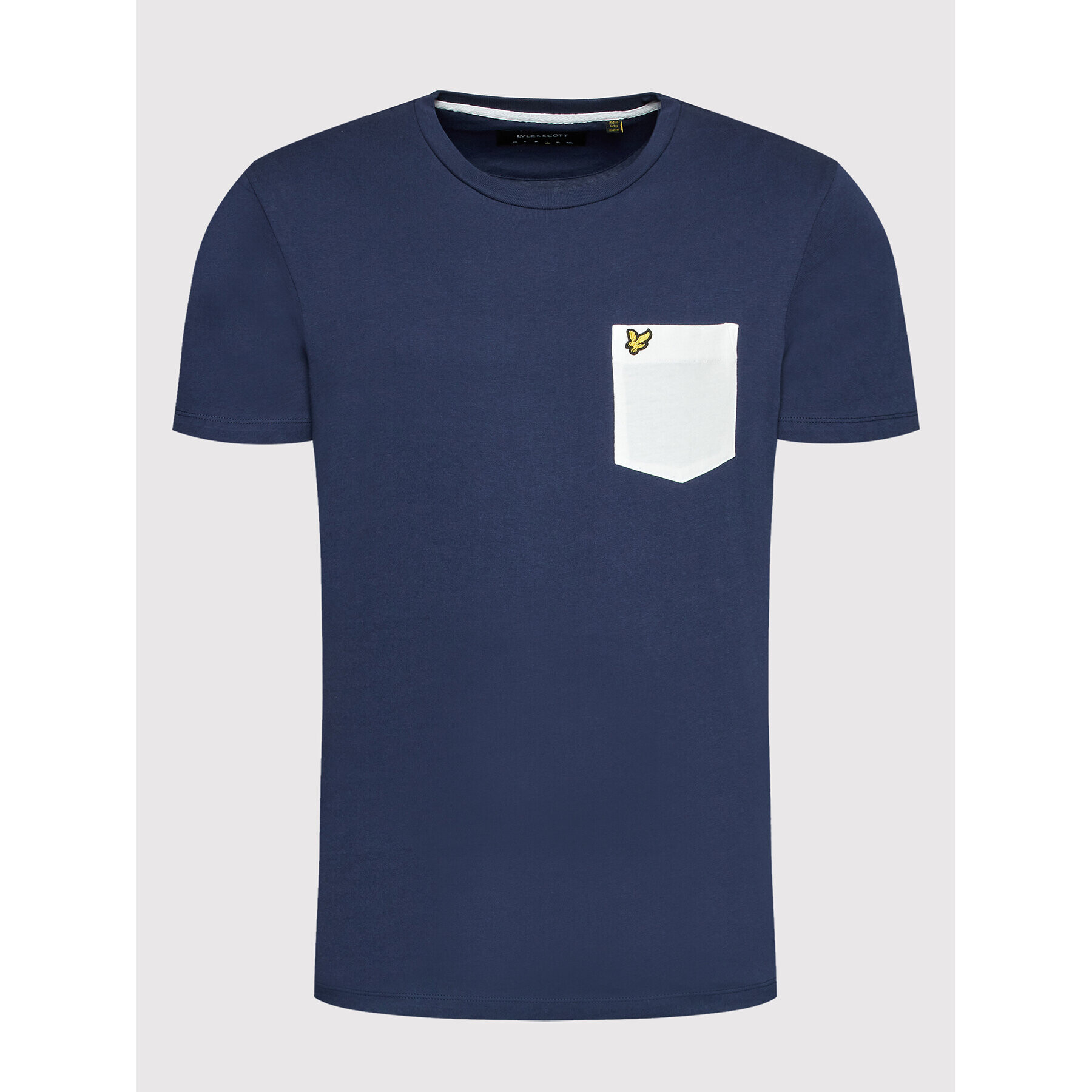 Lyle & Scott Tricou Contrast Pocket TS831VOG Bleumarin Regular Fit - Pled.ro