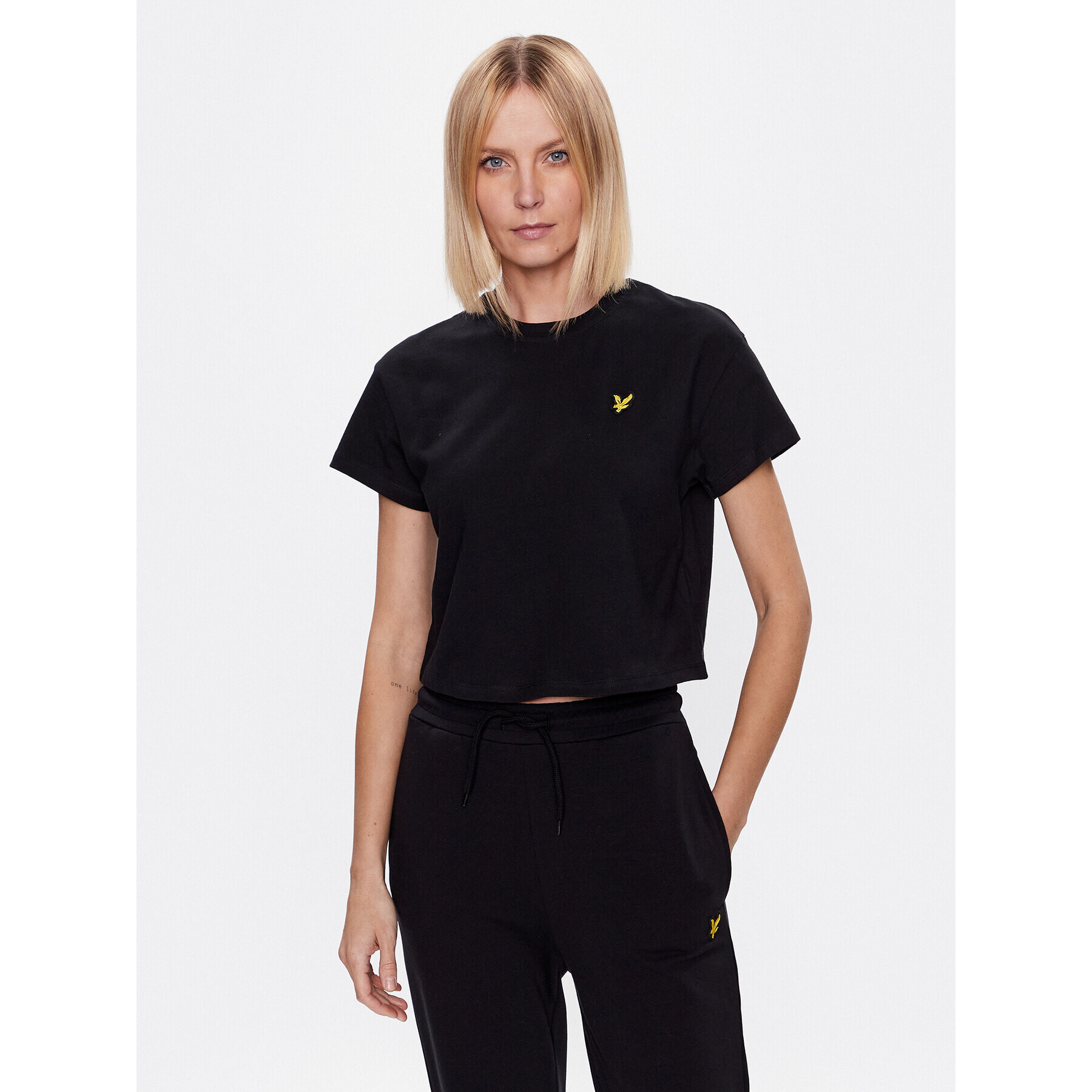 Lyle & Scott Tricou Cropped TSW1607V Negru Regular Fit - Pled.ro