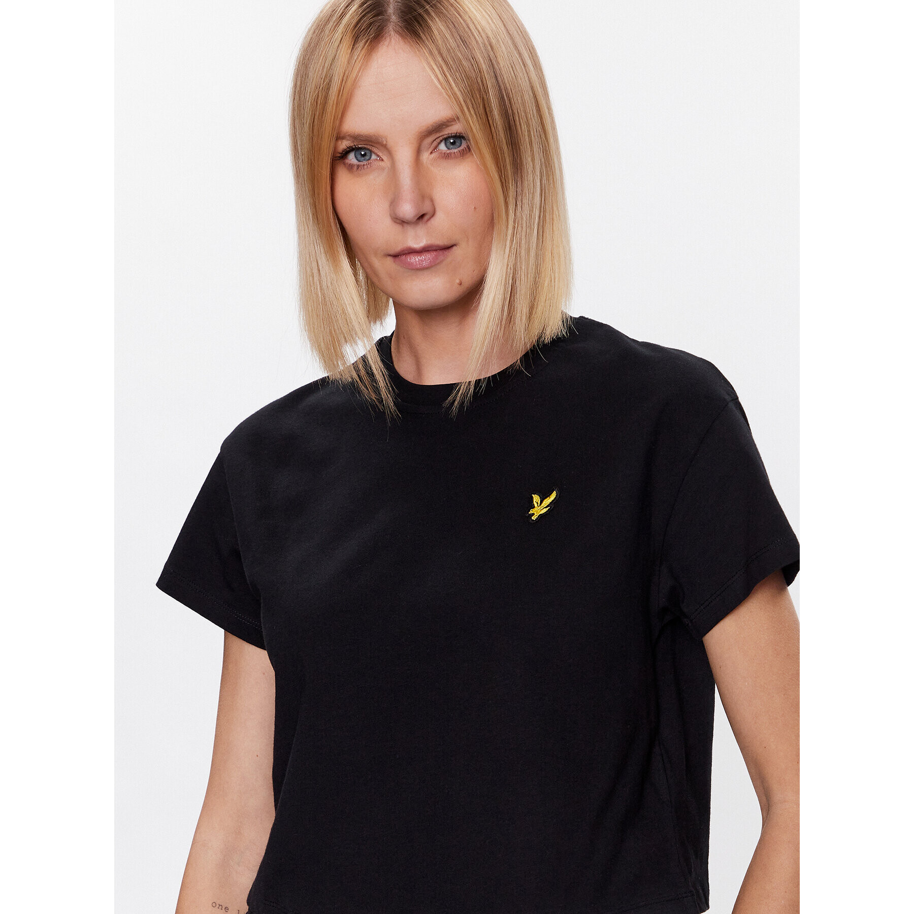 Lyle & Scott Tricou Cropped TSW1607V Negru Regular Fit - Pled.ro