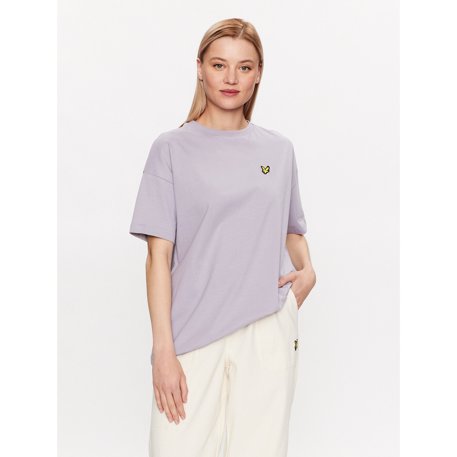 Lyle & Scott Tricou Oversized T-shirt TSW1605V Violet Regular Fit - Pled.ro