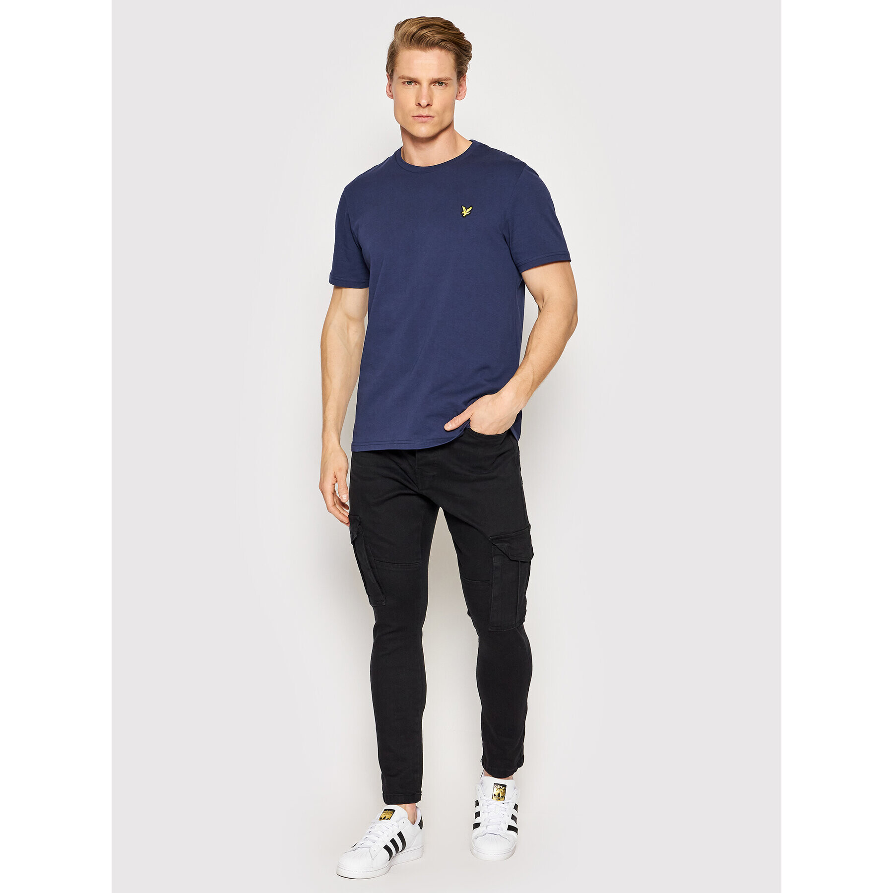 Lyle & Scott Tricou Plain TS400VOG Bleumarin Regular Fit - Pled.ro