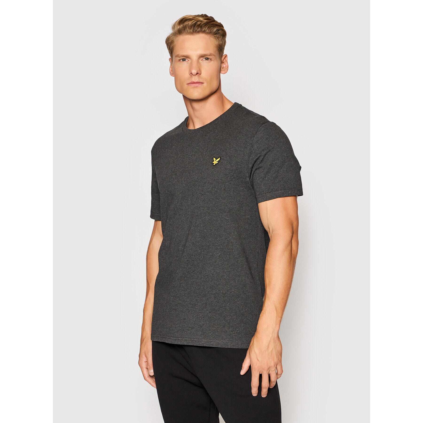 Lyle & Scott Tricou Plain TS400VOG Gri Regular Fit - Pled.ro