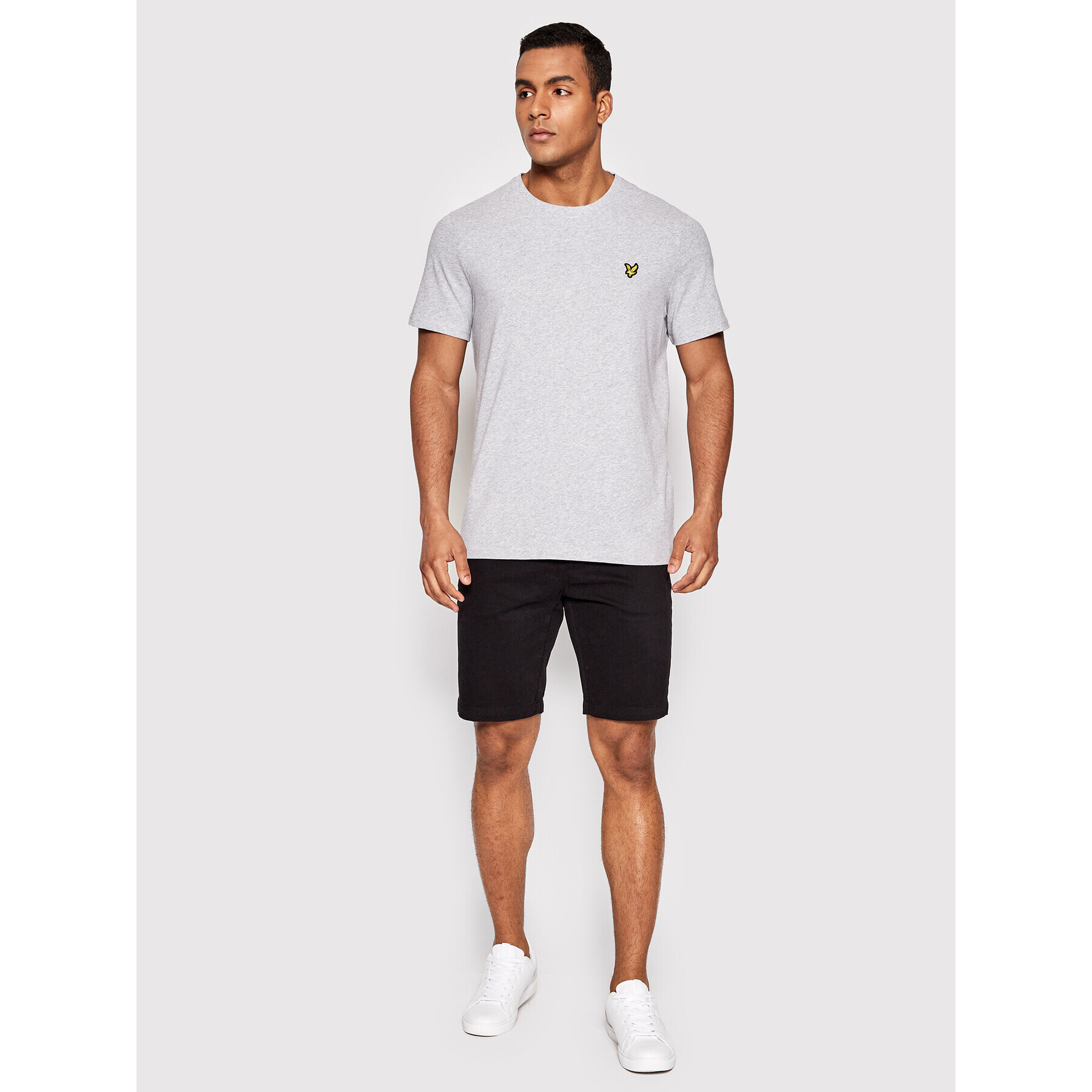 Lyle & Scott Tricou Plain TS400VOG Gri Regular Fit - Pled.ro