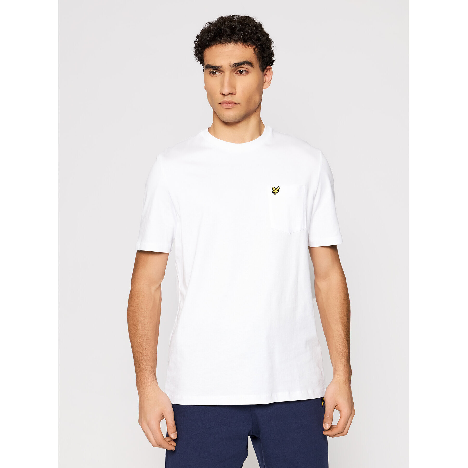 Lyle & Scott Tricou Pocket TS1364V Alb Relaxed Fit - Pled.ro