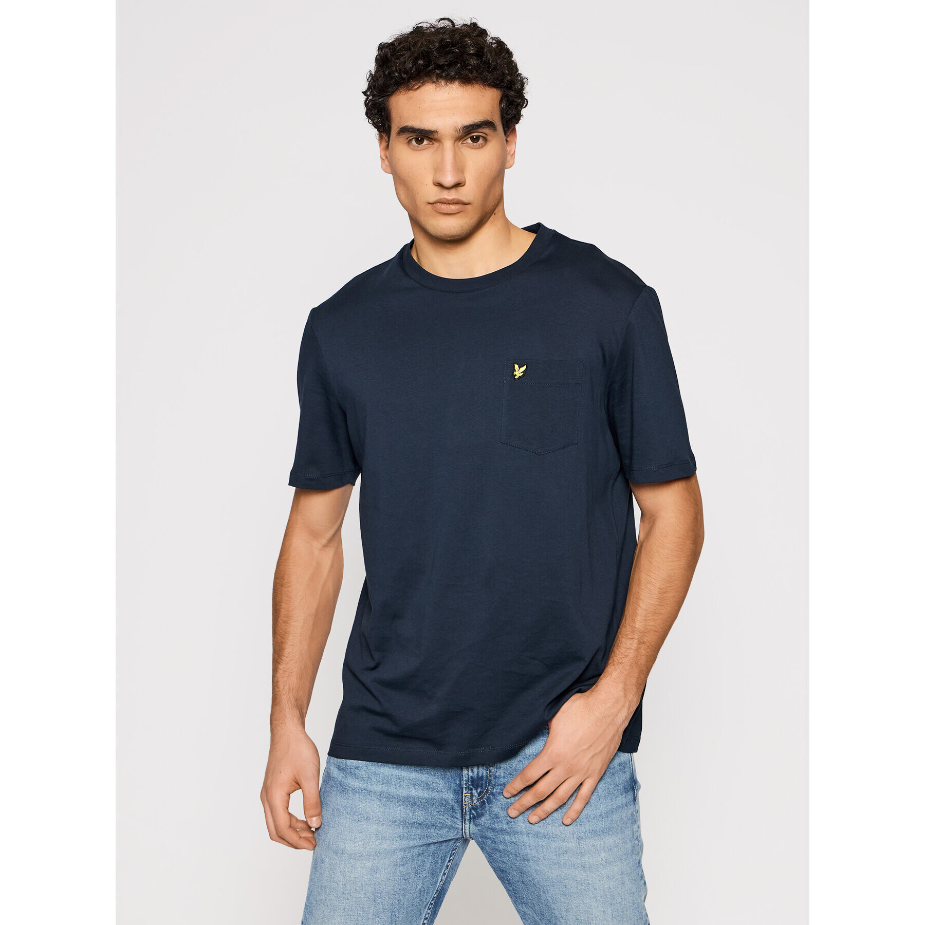 Lyle & Scott Tricou Pocket TS1364V Bleumarin Relaxed Fit - Pled.ro