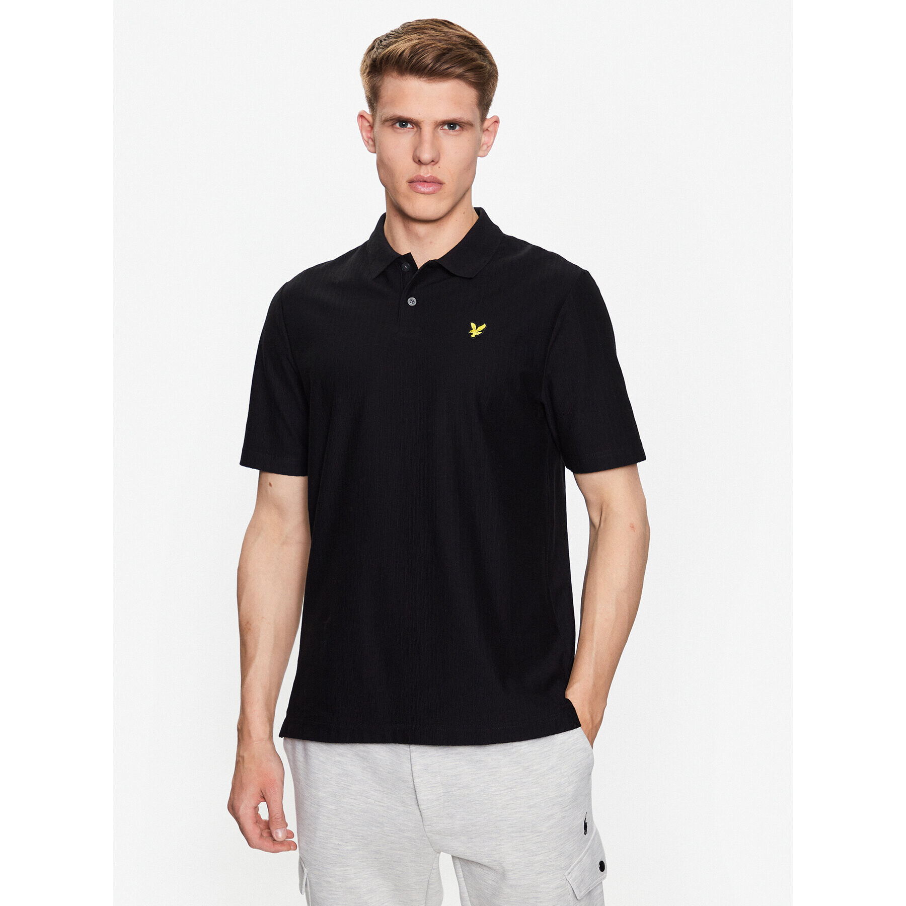 Lyle & Scott Tricou polo Grit Polo Shirt SP1805V Negru Regular Fit - Pled.ro