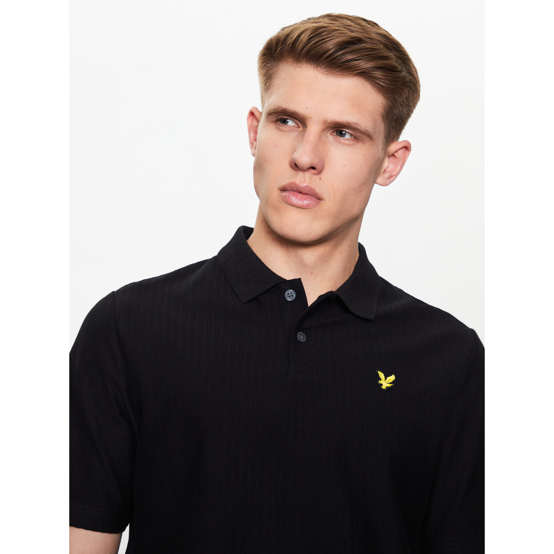 Lyle & Scott Tricou polo Grit Polo Shirt SP1805V Negru Regular Fit - Pled.ro