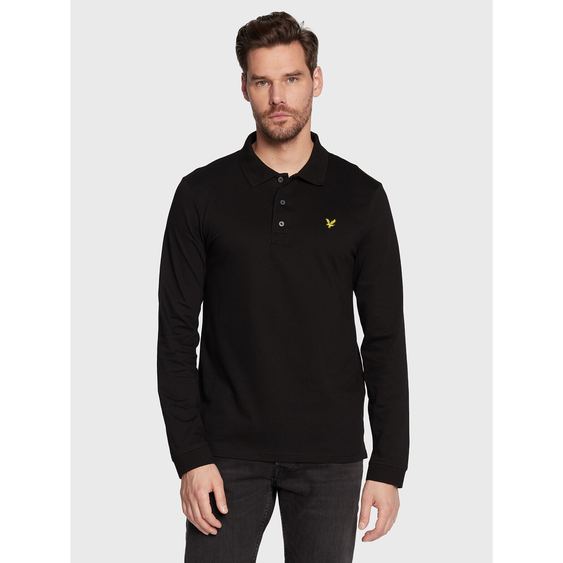 Lyle & Scott Tricou polo LP400VOG Negru Regular Fit - Pled.ro