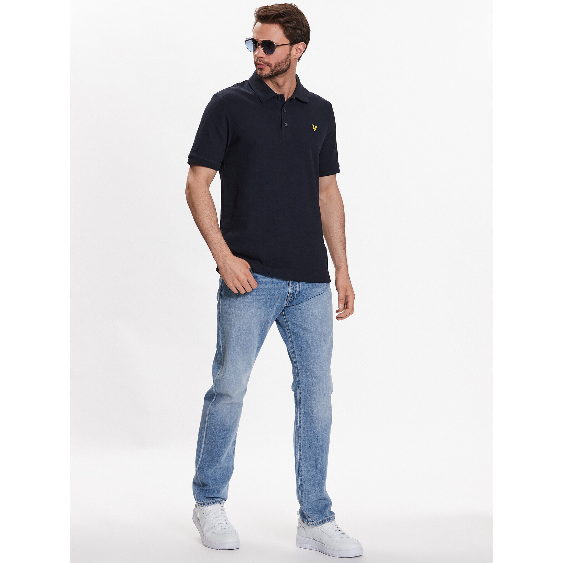 Lyle & Scott Tricou polo Milano Trim Polo Shirt SP1812V Bleumarin Regular Fit - Pled.ro