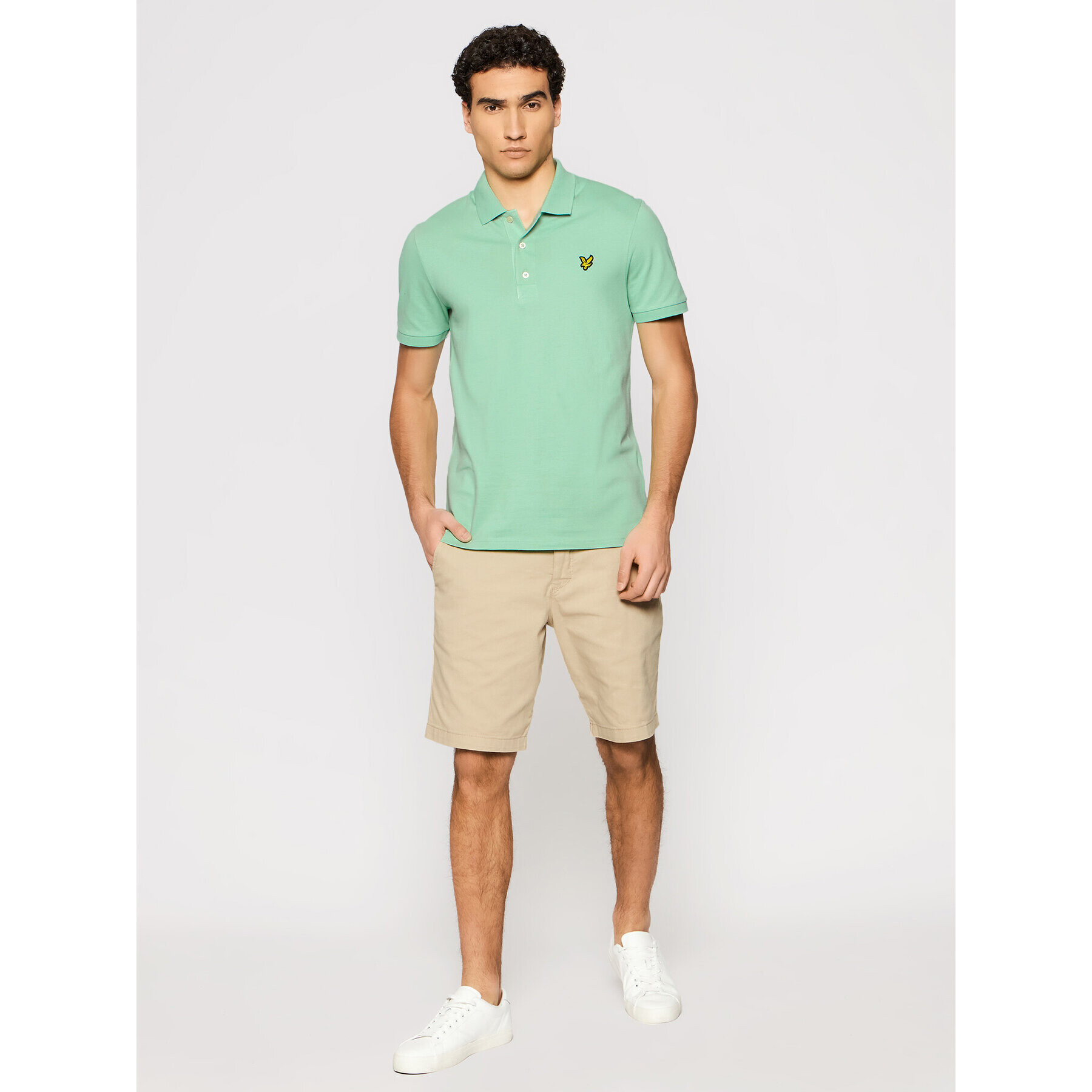 Lyle & Scott Tricou polo Plain SP400VOG Verde Regular Fit - Pled.ro