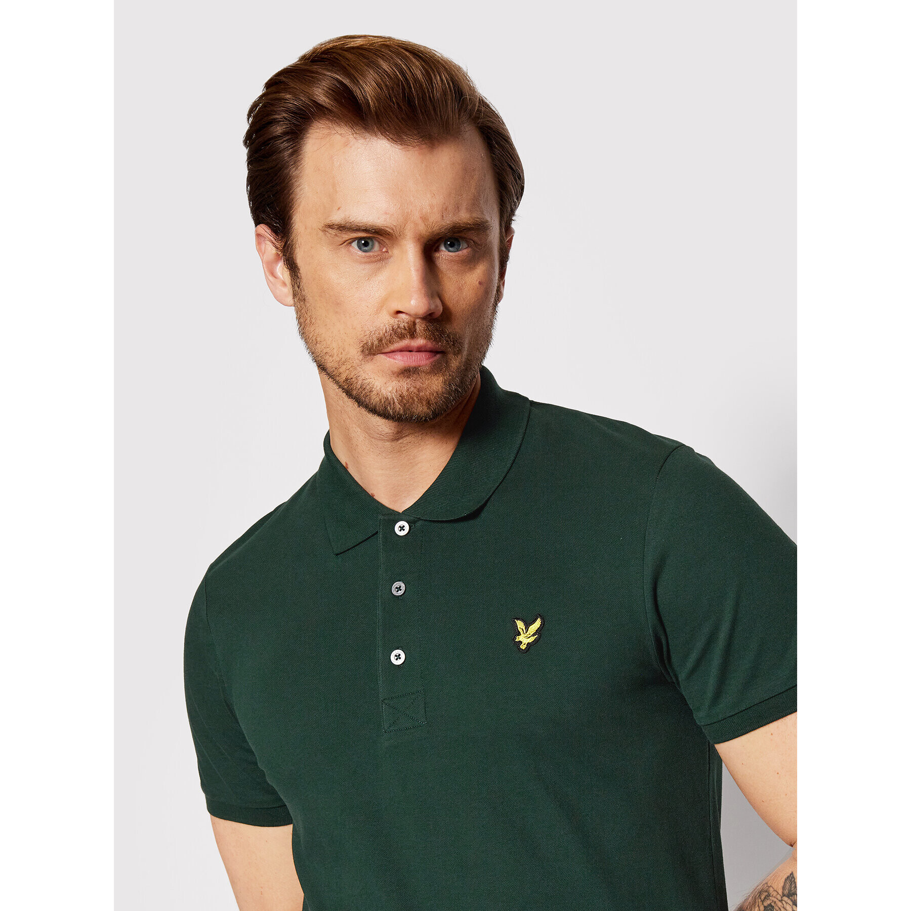 Lyle & Scott Tricou polo Plain SP400VOG Verde Regular Fit - Pled.ro