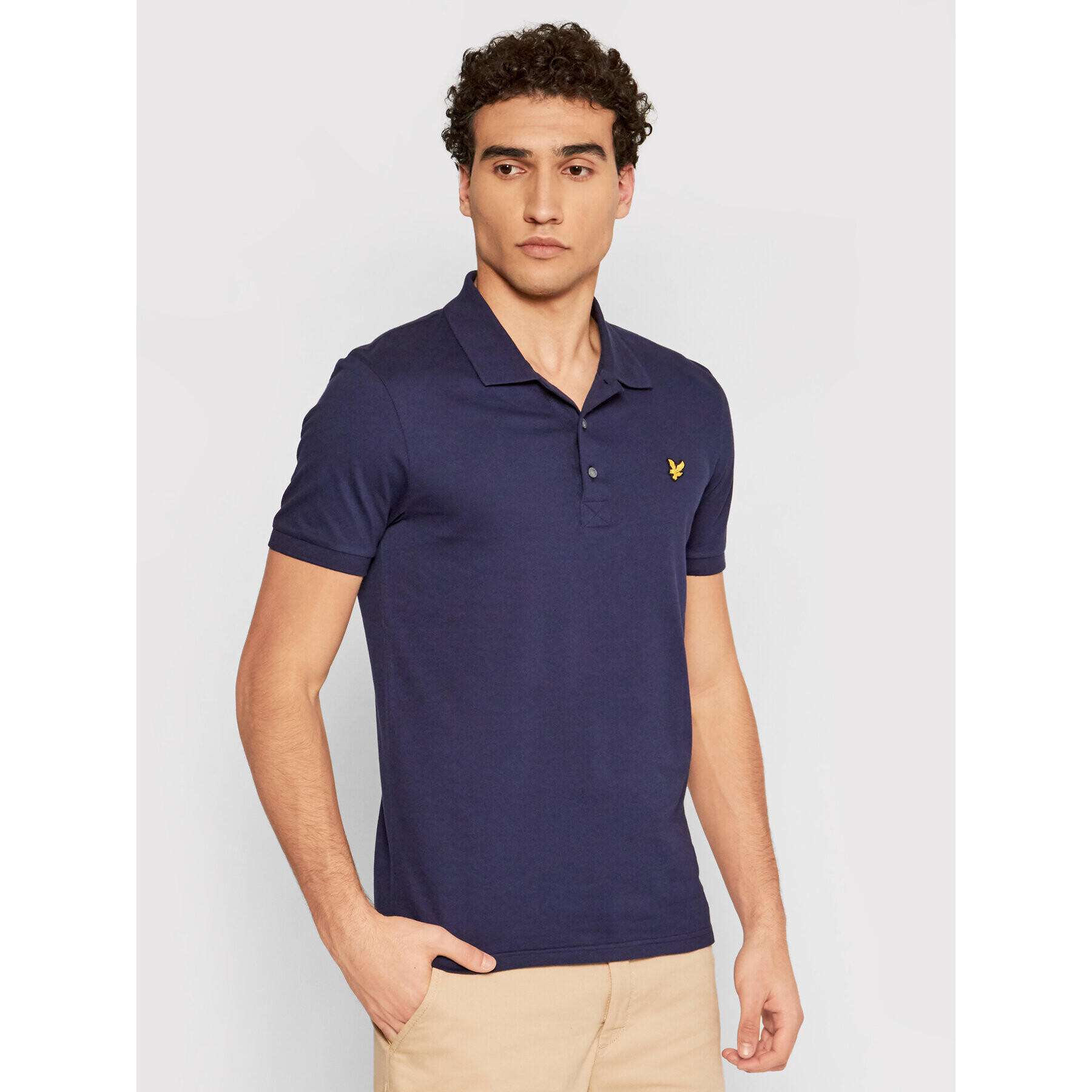 Lyle & Scott Tricou polo Stretch SP919V Bleumarin Slim Fit - Pled.ro