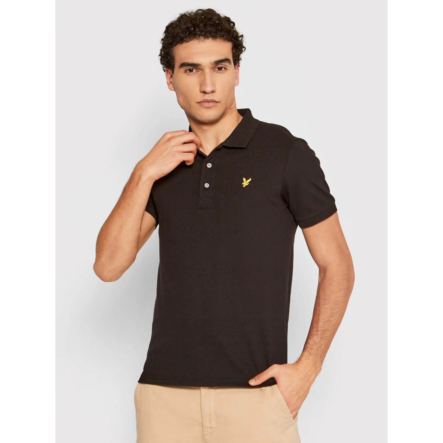 Lyle & Scott Tricou polo Stretch SP919V Negru Slim Fit - Pled.ro