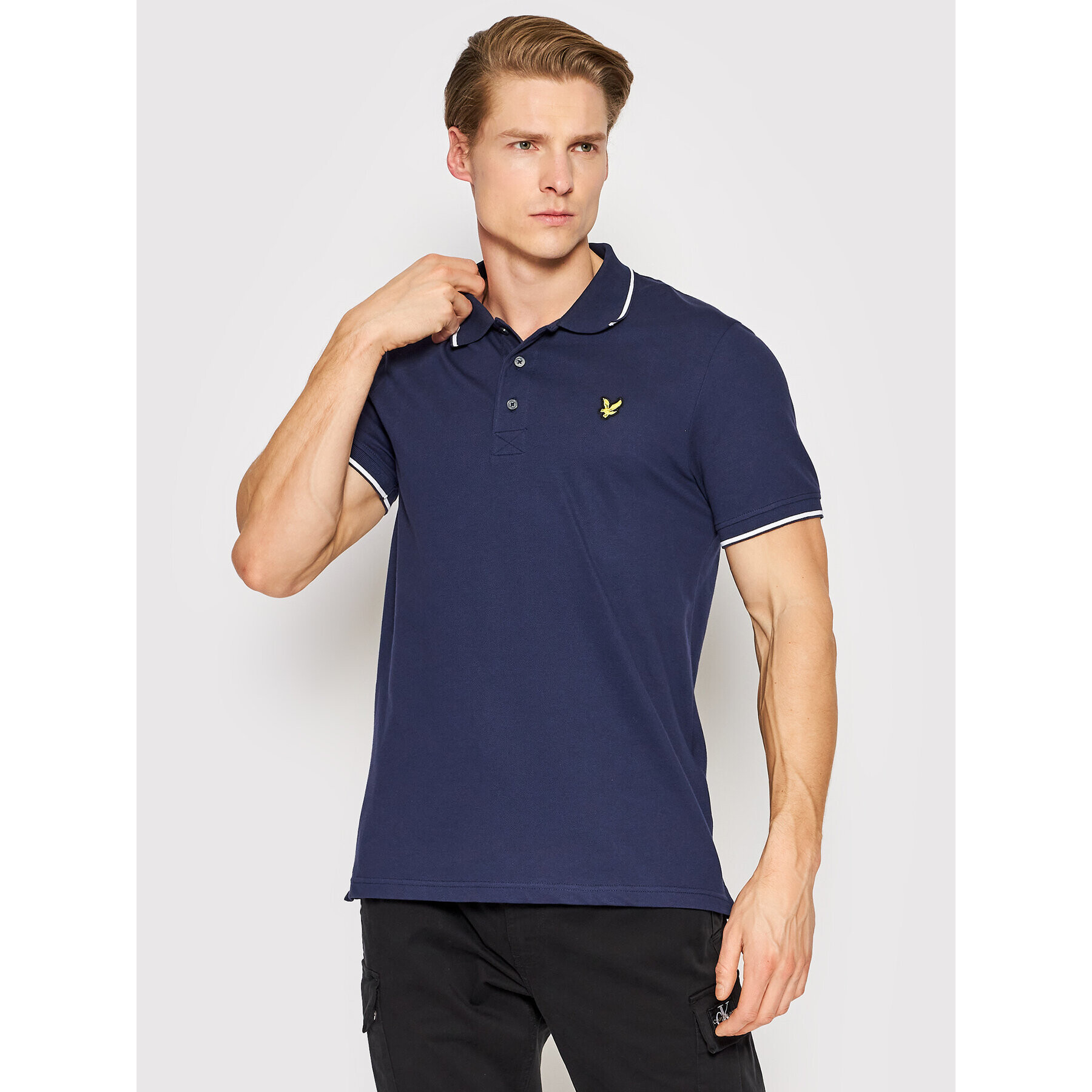 Lyle & Scott Tricou polo Tipped SP1524VOG Bleumarin Regular Fit - Pled.ro