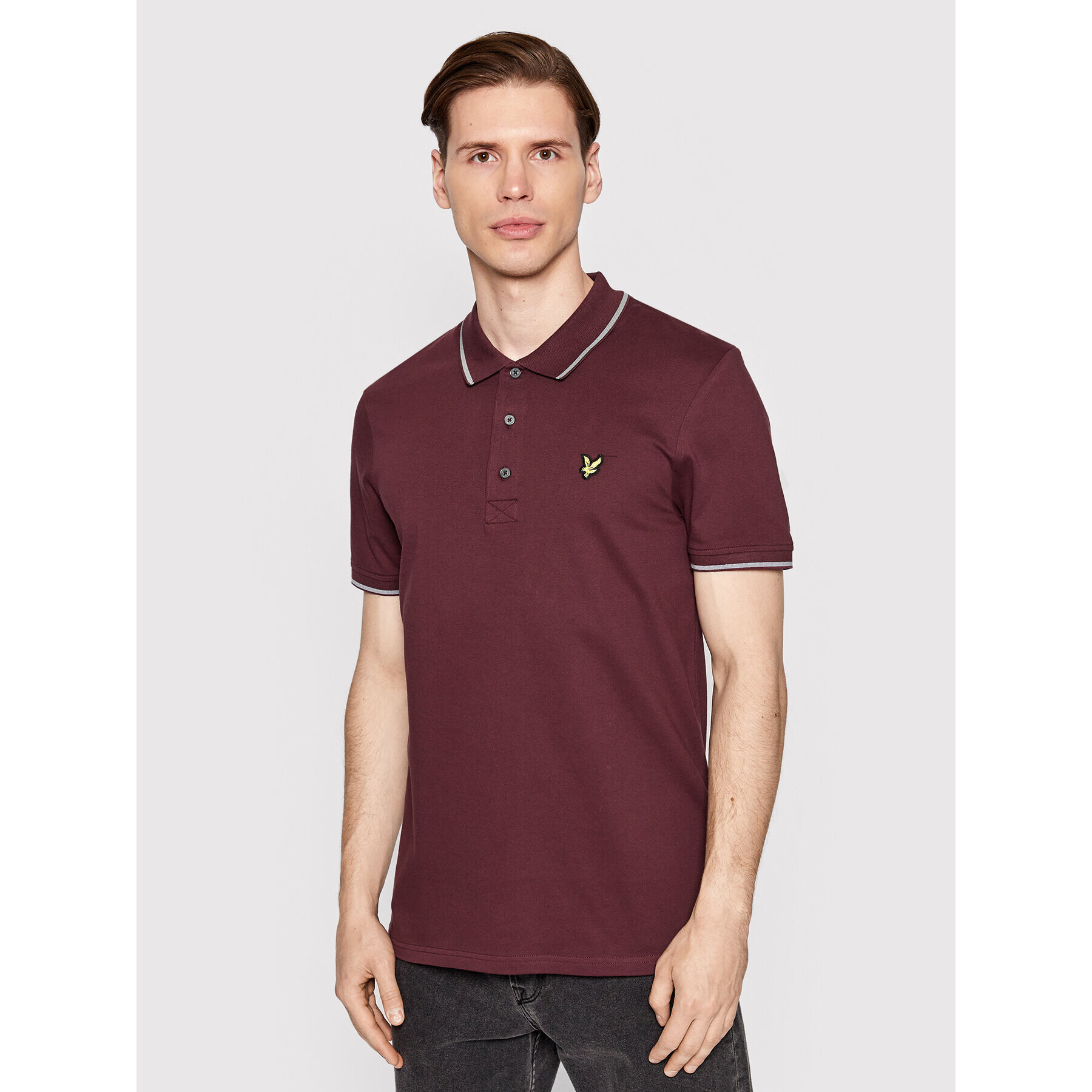 Lyle & Scott Tricou polo Tipped SP1524VOG Vișiniu Regular Fit - Pled.ro