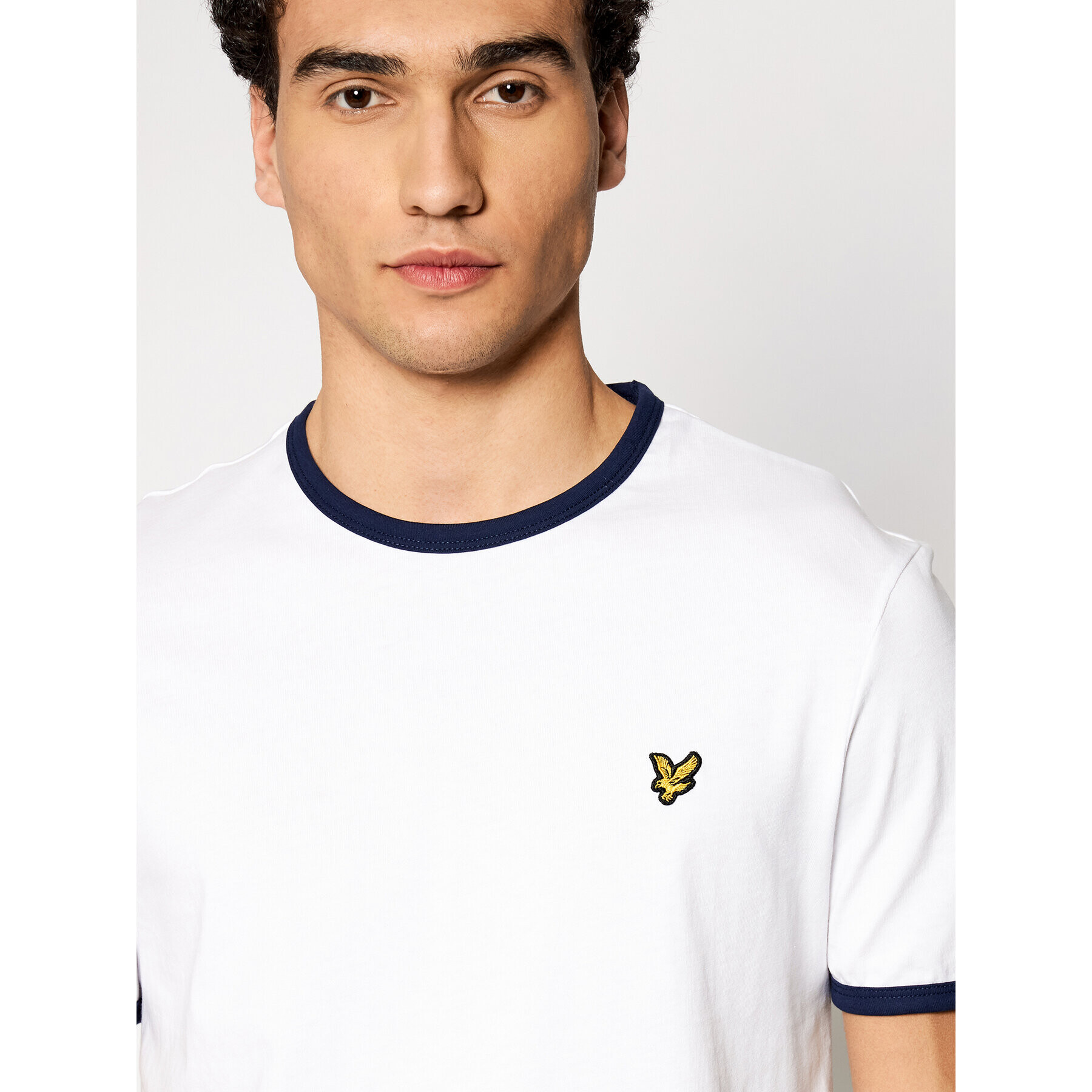 Lyle & Scott Tricou Ringer TS705V Alb Regular Fit - Pled.ro