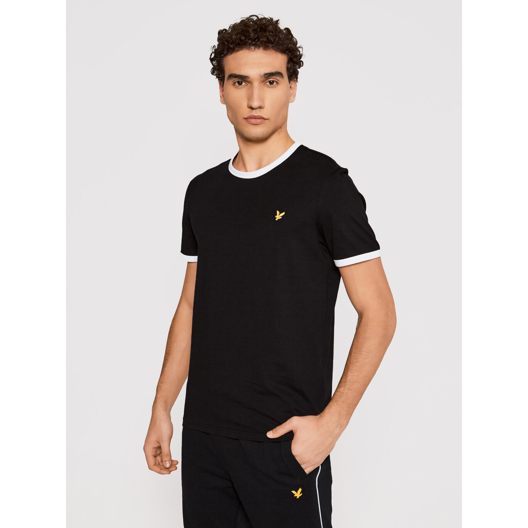 Lyle & Scott Tricou Ringer TS705V Negru Regular Fit - Pled.ro