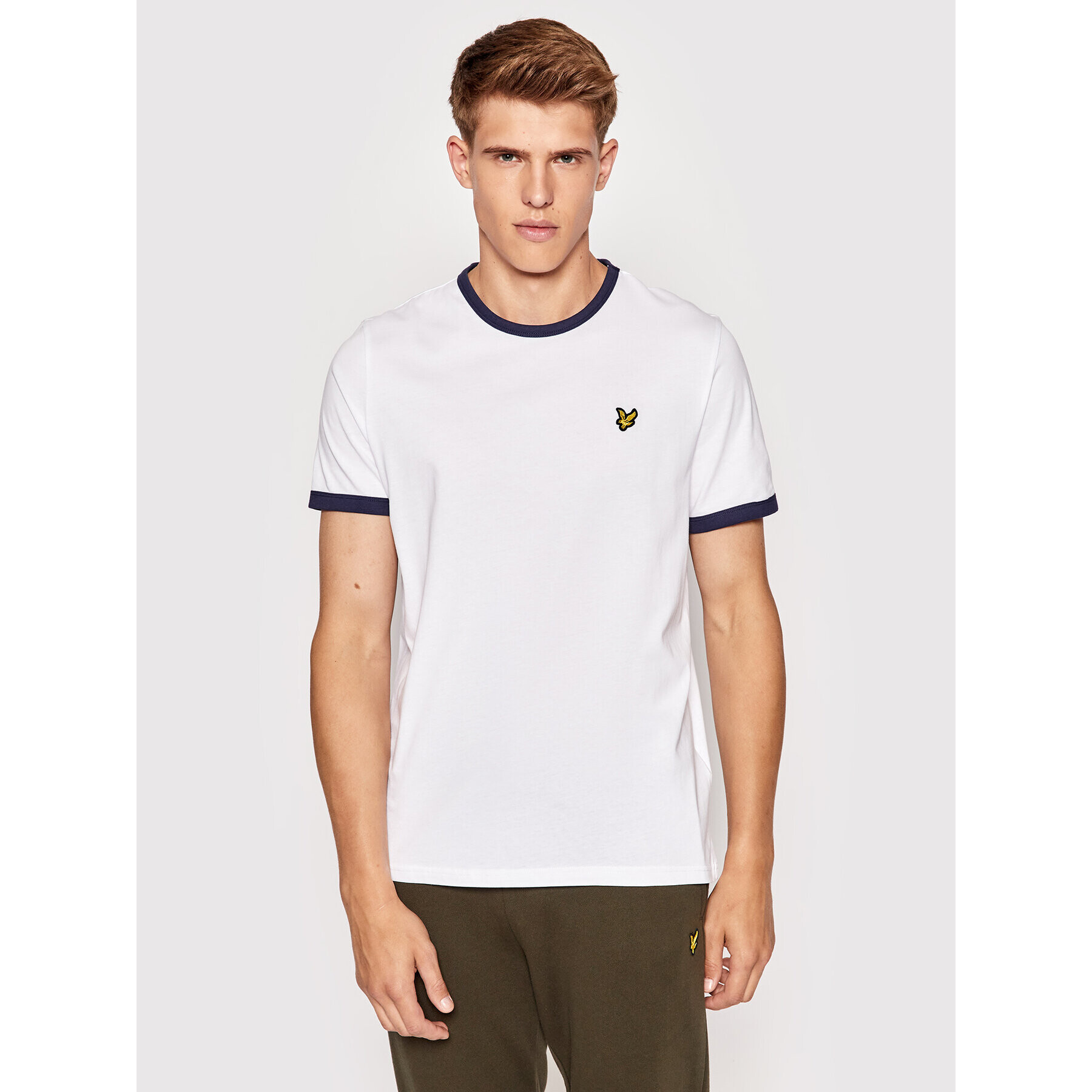 Lyle & Scott Tricou Ringer TS705VOG Alb Regular Fit - Pled.ro