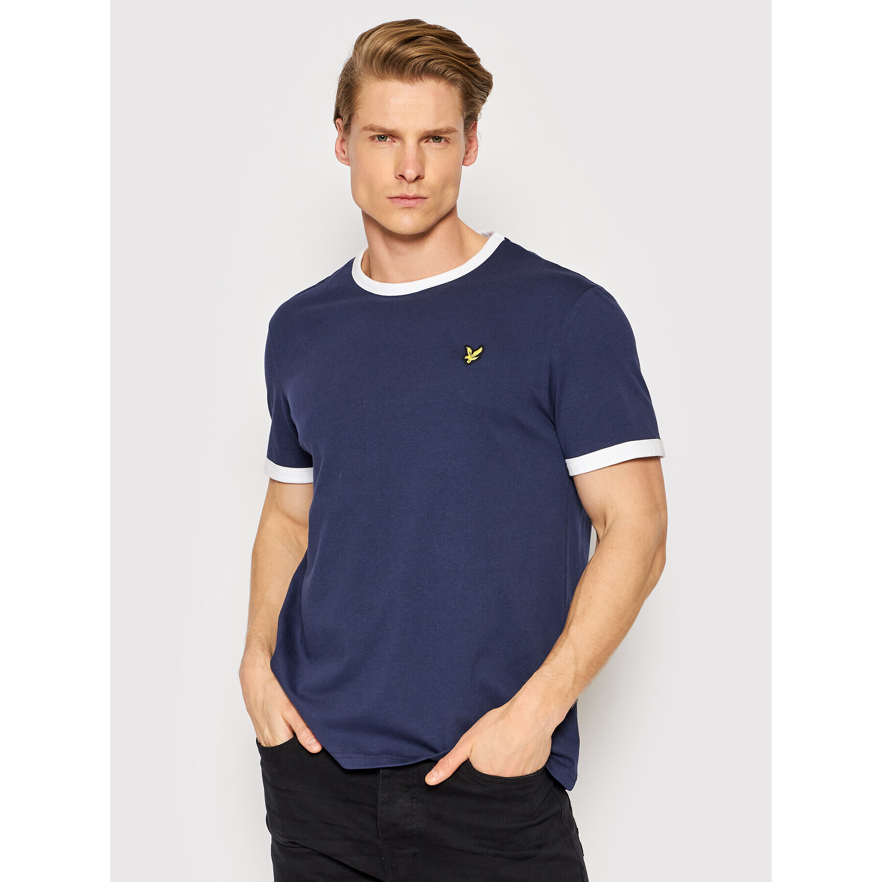 Lyle & Scott Tricou Ringer TS705VOG Bleumarin Regular Fit - Pled.ro