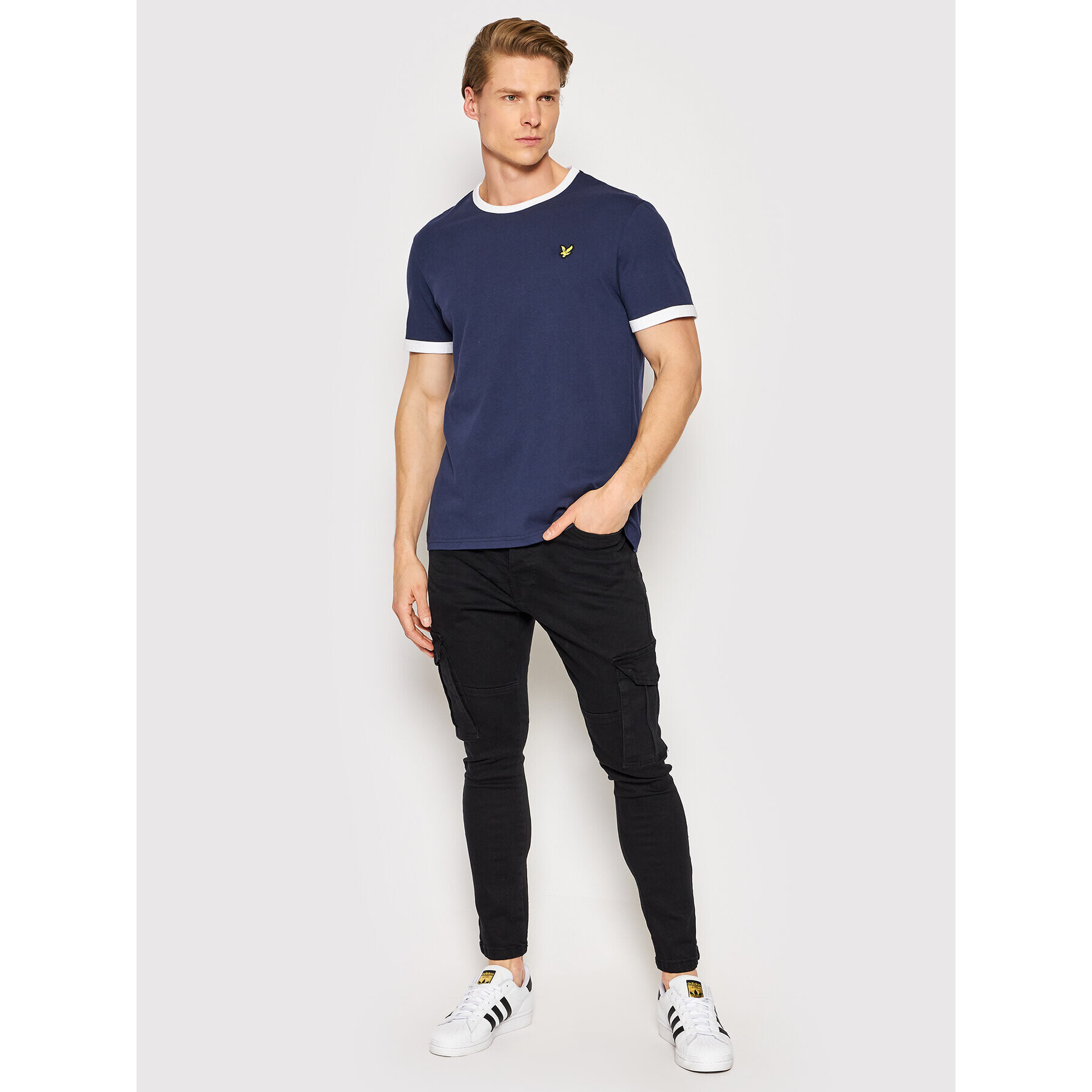 Lyle & Scott Tricou Ringer TS705VOG Bleumarin Regular Fit - Pled.ro