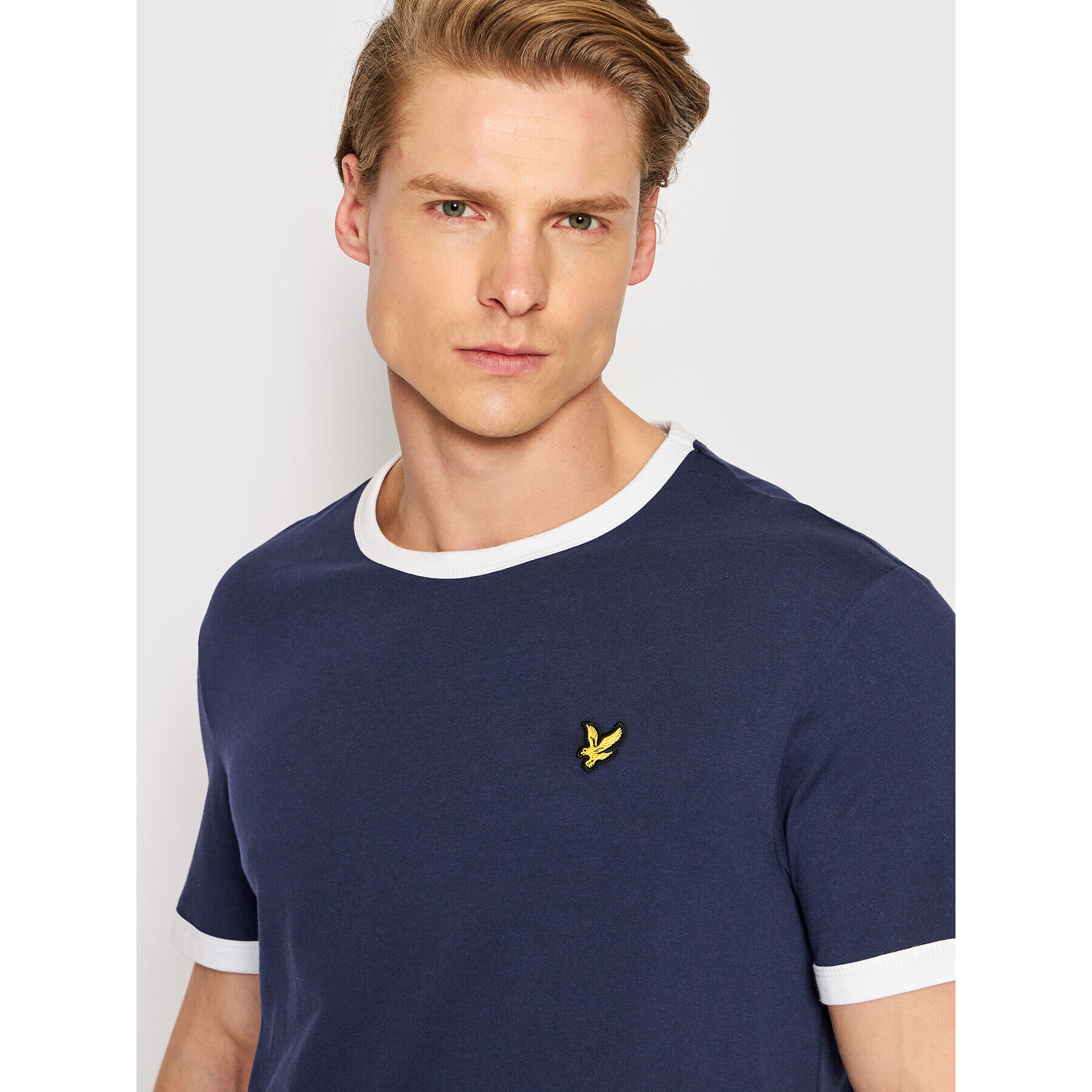 Lyle & Scott Tricou Ringer TS705VOG Bleumarin Regular Fit - Pled.ro